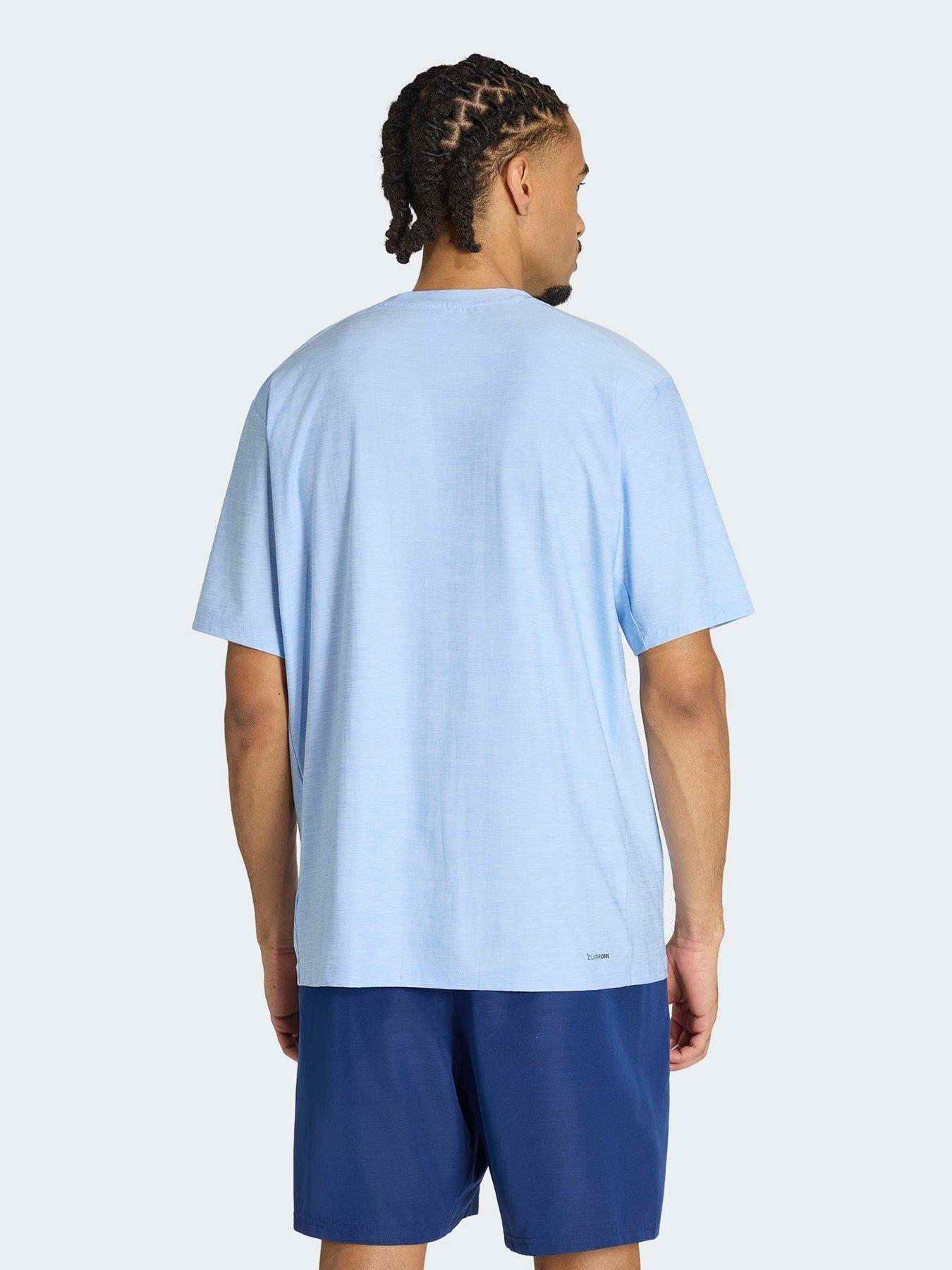 Image 2 of 5 of adidas Mens Training Workout Essentials T-Shirt - Blue
