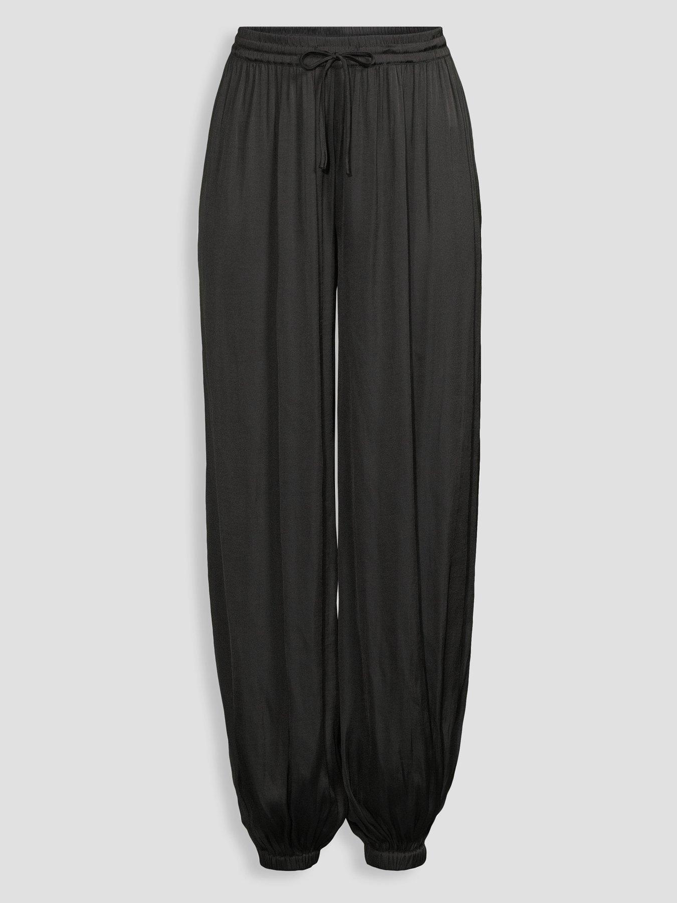 Image 4 of 4 of The Very Collection Satin Balloon Trousers - Black