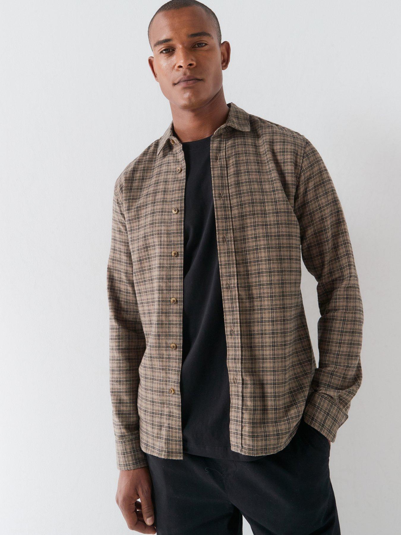 Image 1 of 5 of ONLY & SONS Only&amp;Sons Long Sleeve Checked Shirt - Forest Night