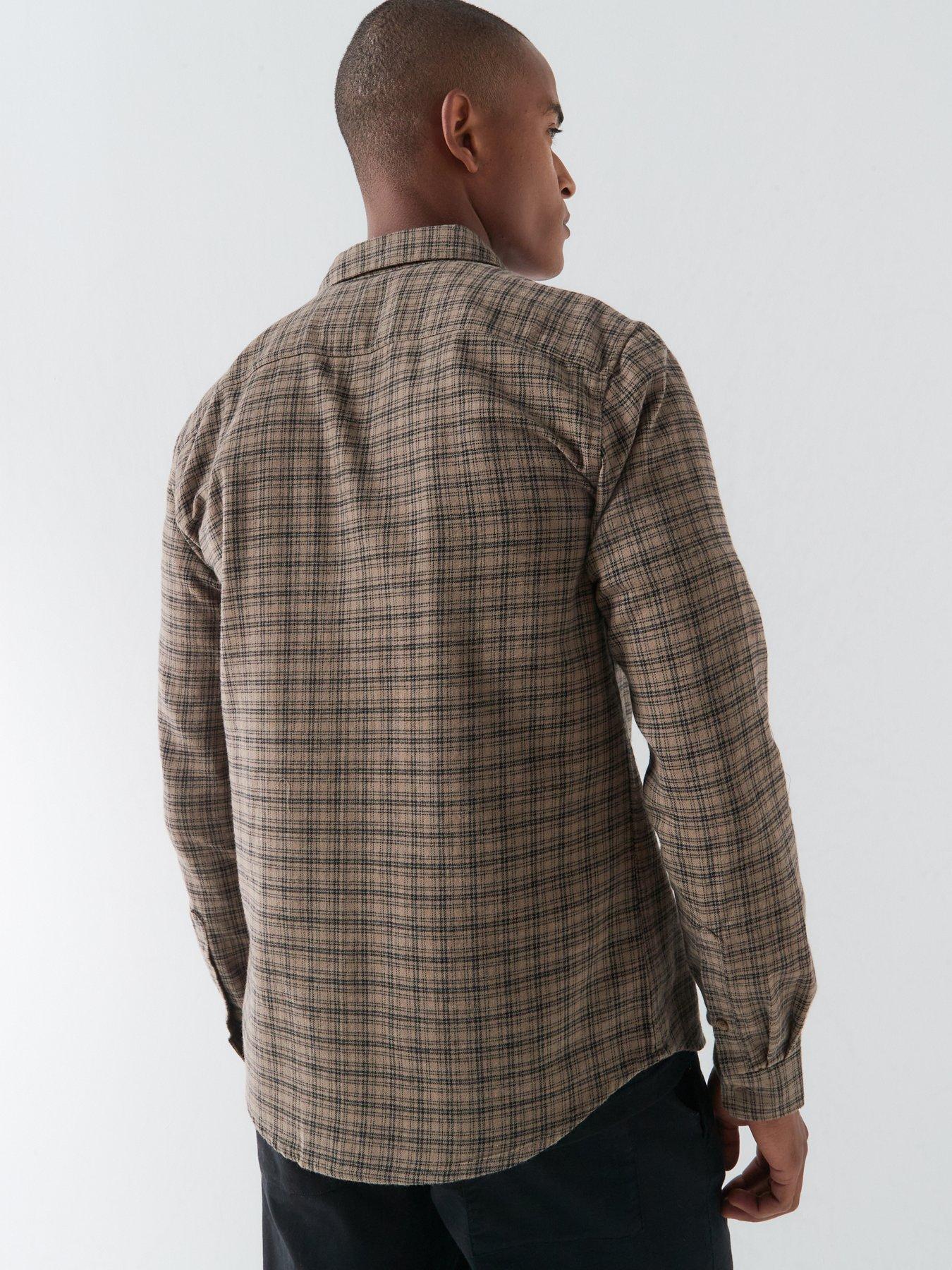 Image 2 of 5 of ONLY & SONS Only&amp;Sons Long Sleeve Checked Shirt - Forest Night