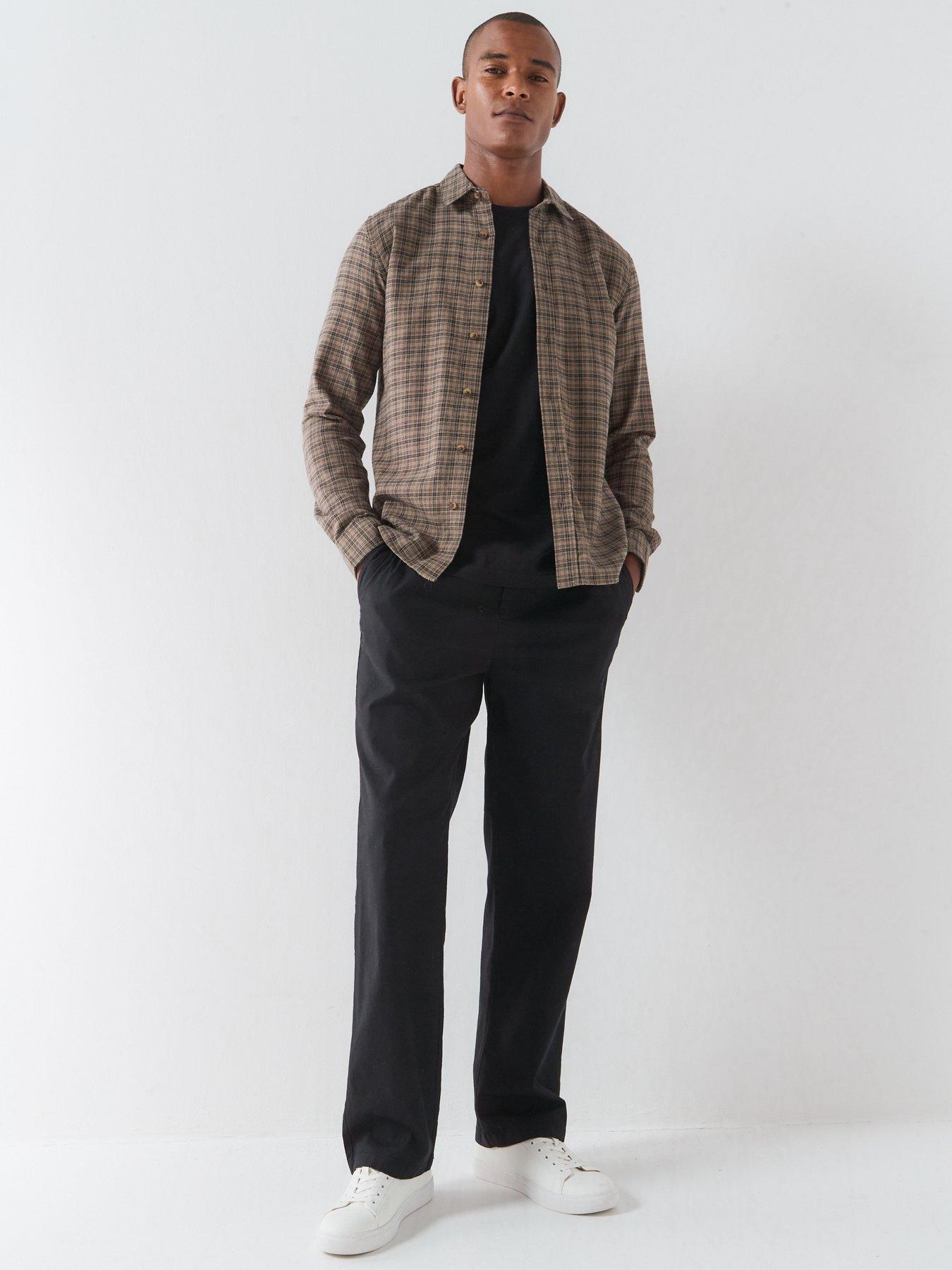 Image 3 of 5 of ONLY & SONS Only&amp;Sons Long Sleeve Checked Shirt - Forest Night
