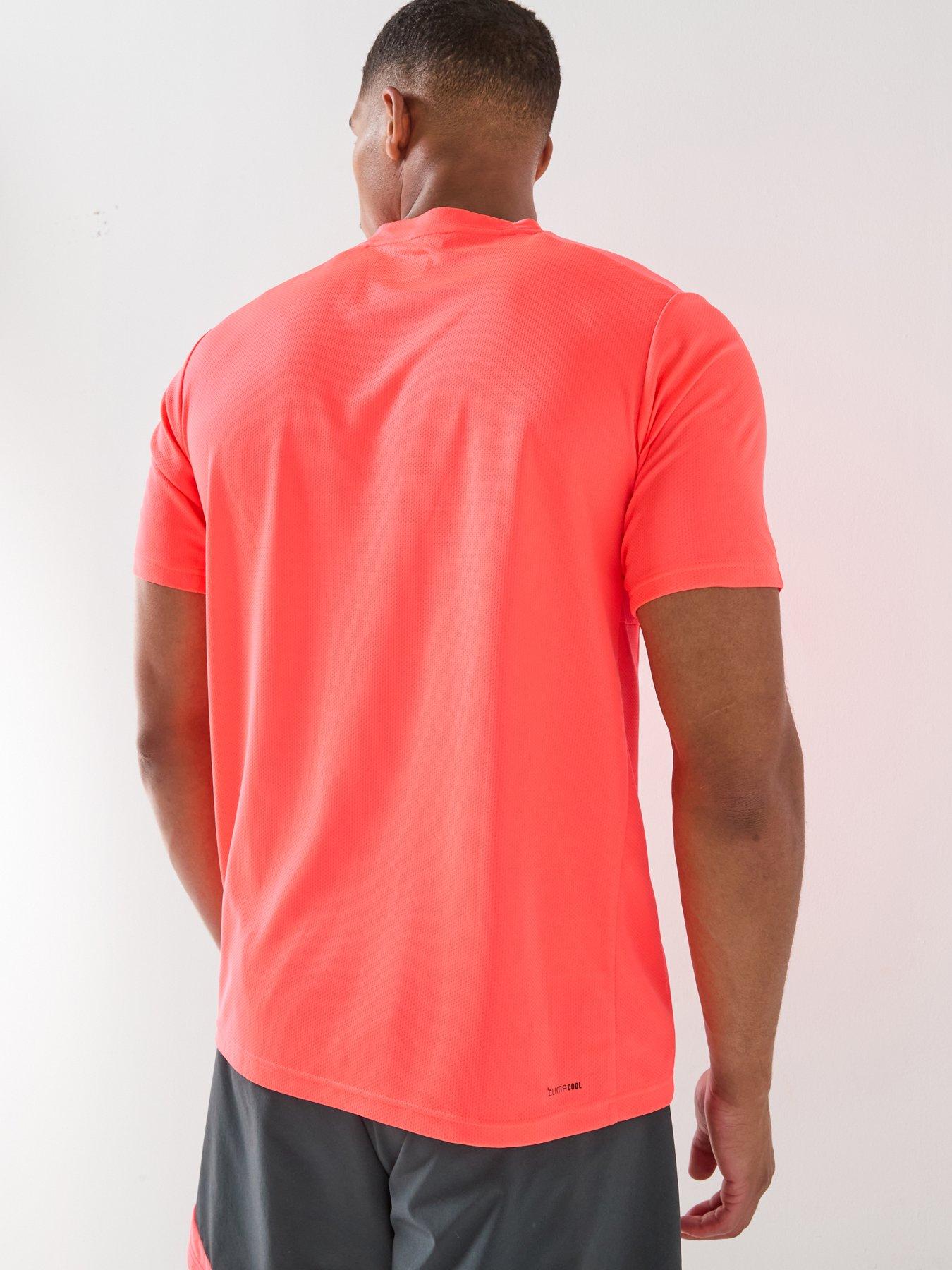 Image 2 of 6 of adidas Mens Training Workout Essentials T-Shirt - Pink