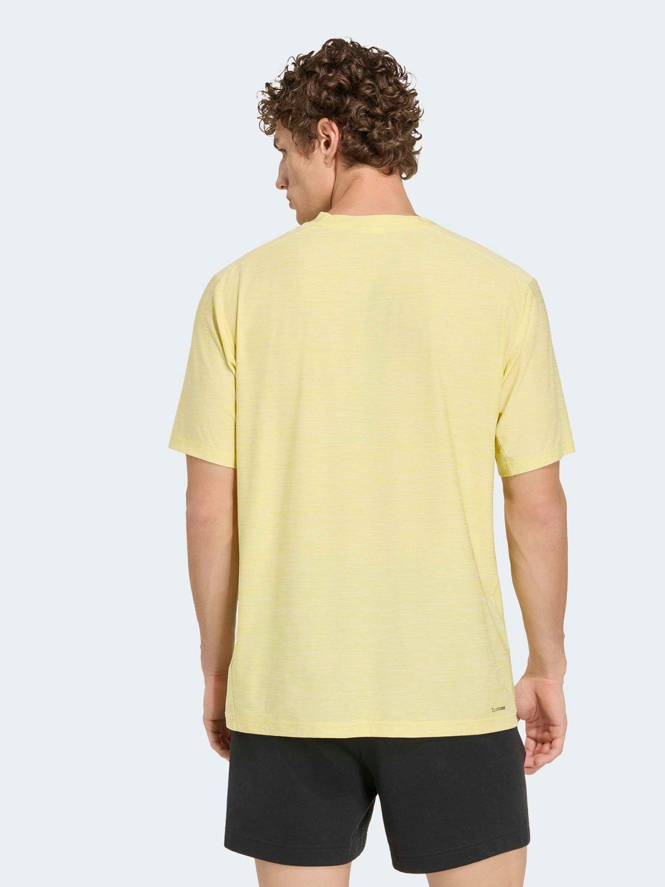 Image 2 of 5 of adidas Mens Training Workout Essentials T-Shirt - Yellow