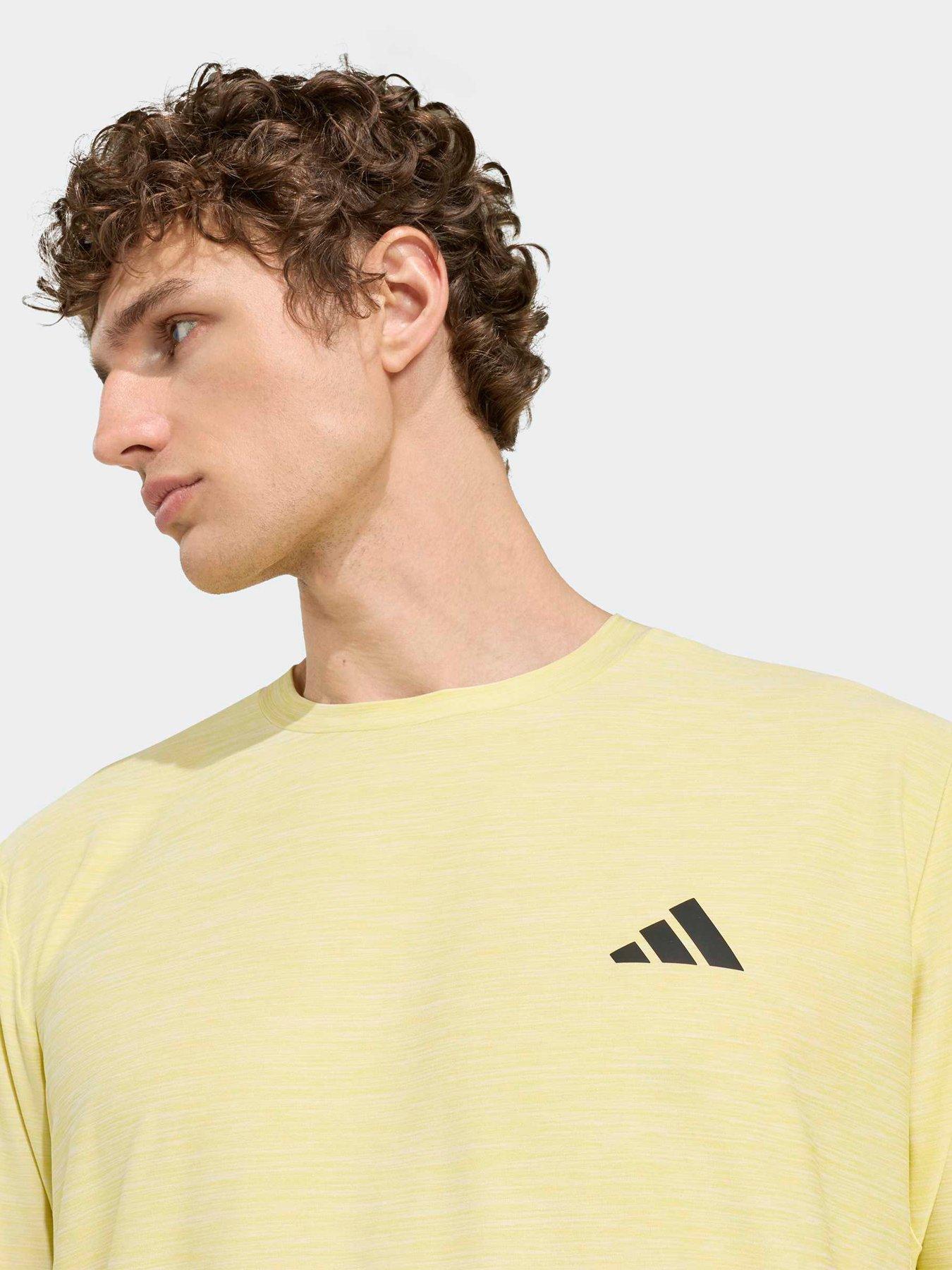 Image 4 of 5 of adidas Mens Training Workout Essentials T-Shirt - Yellow