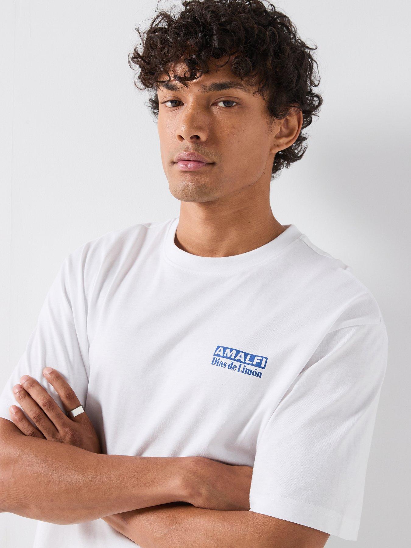 Image 4 of 6 of ONLY & SONS Amalfi Graphic T-Shirt - White