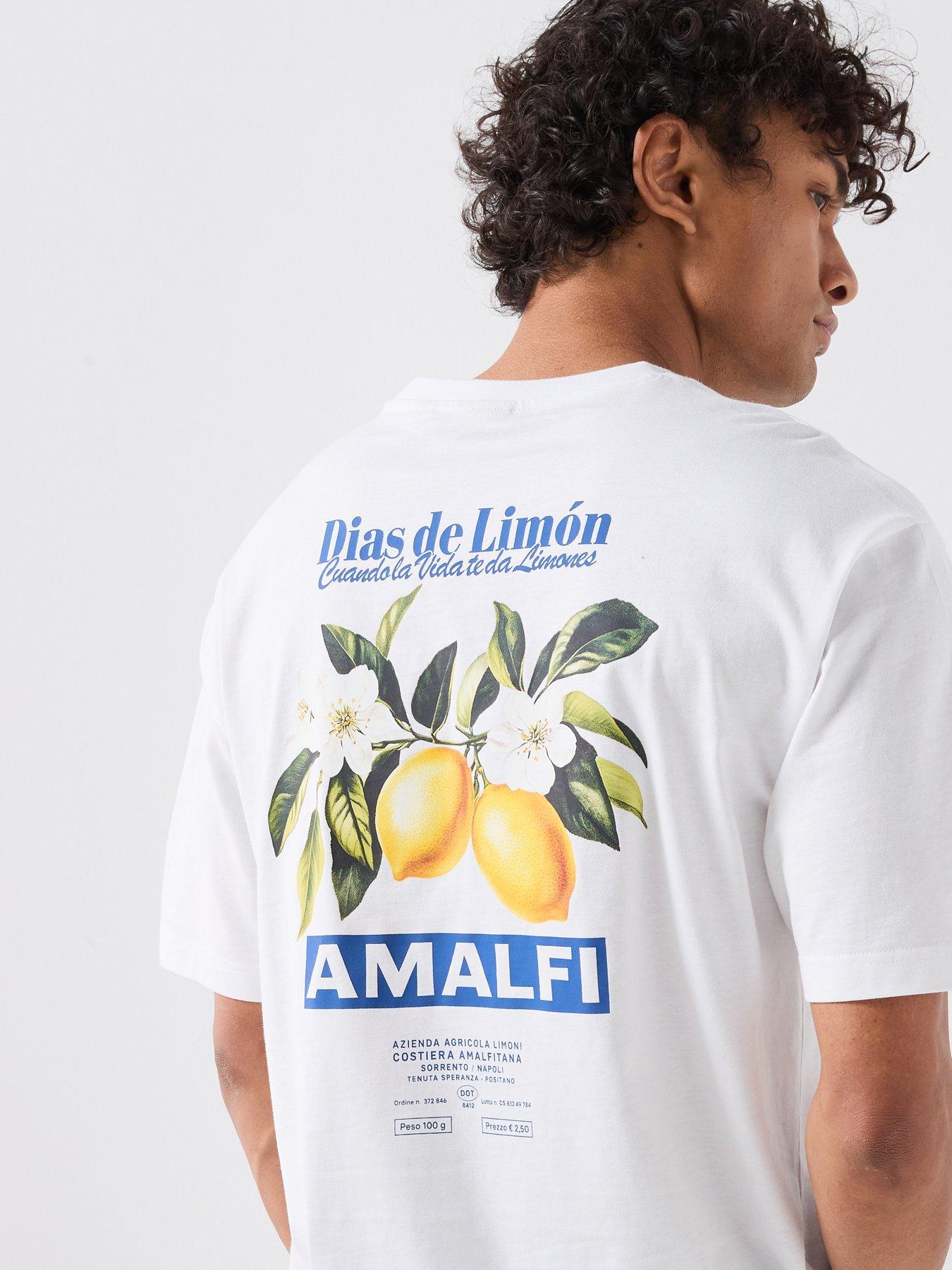 Image 5 of 6 of ONLY & SONS Amalfi Graphic T-Shirt - White