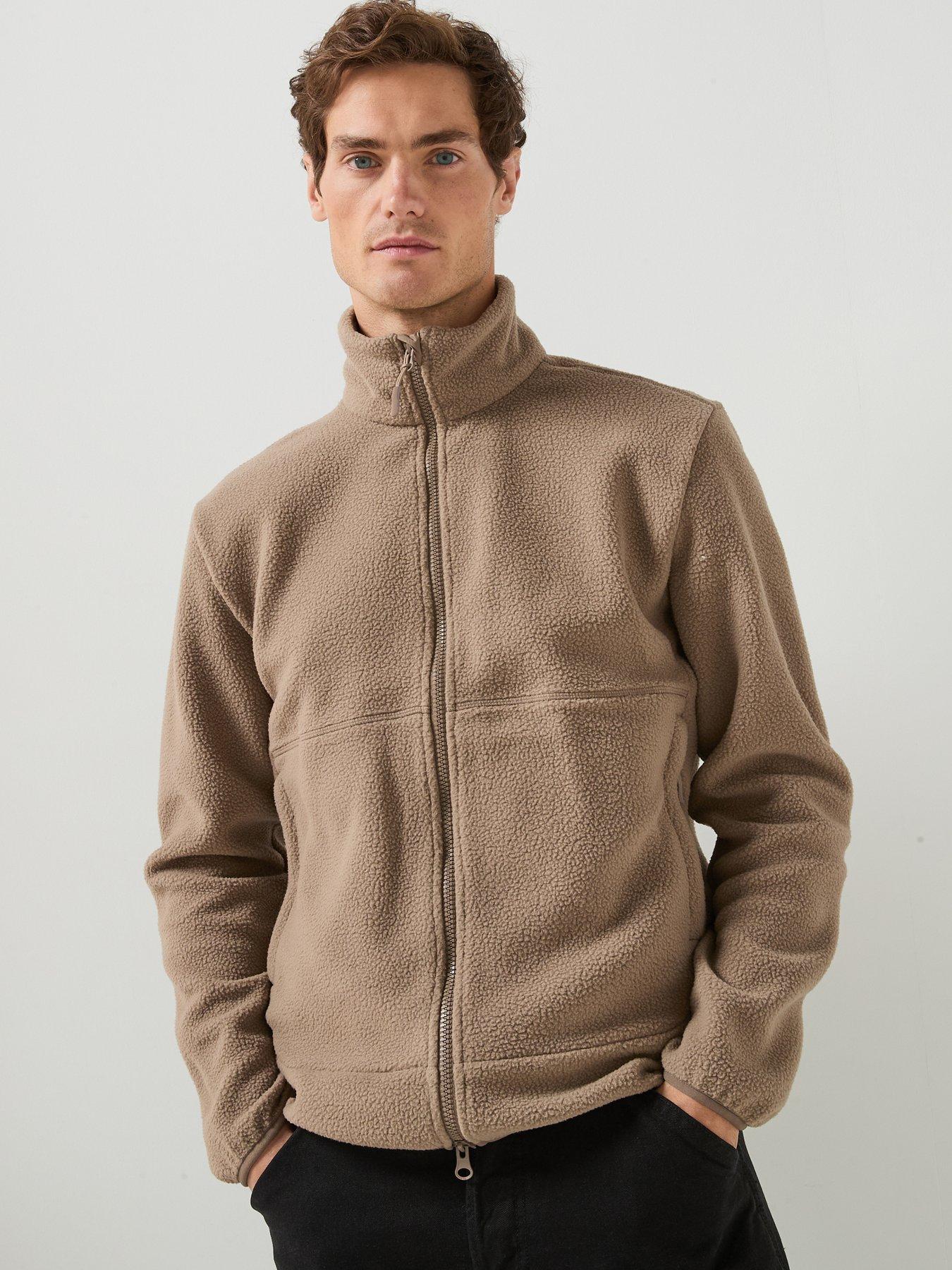 Image 1 of 6 of ONLY & SONS Only&amp;Sons Polartec Fleece Jacket - Brown