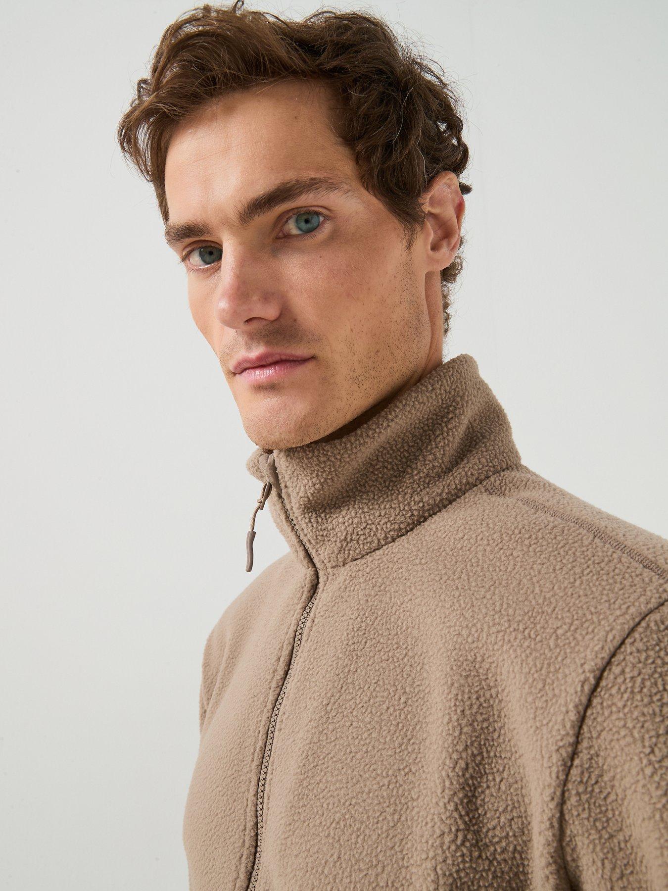 Image 5 of 6 of ONLY & SONS Only&amp;Sons Polartec Fleece Jacket - Brown