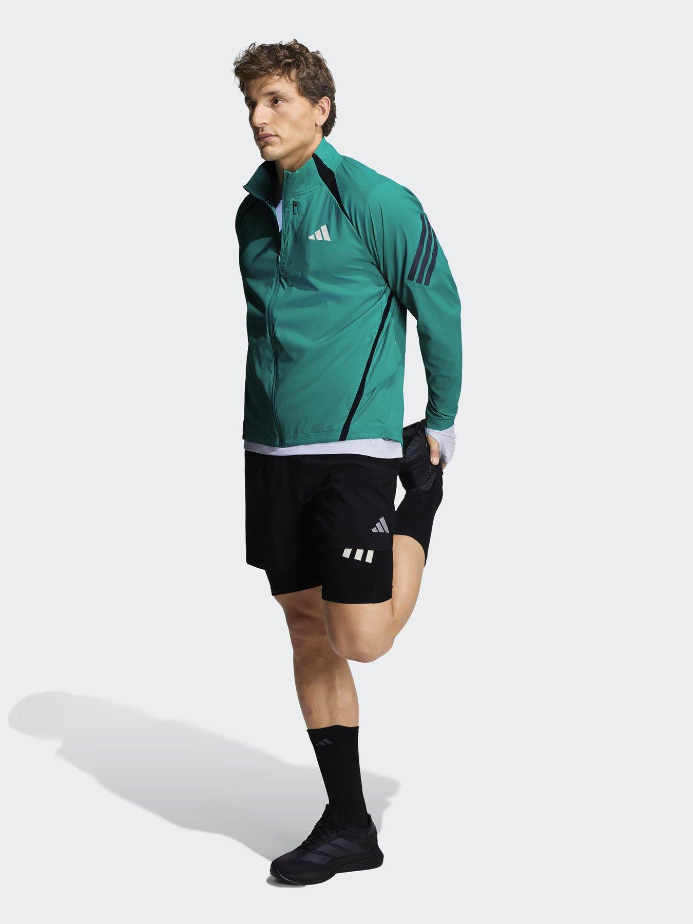 Image 3 of 6 of adidas Mens Running Adi365 Iconic Stripes Jacket - Green