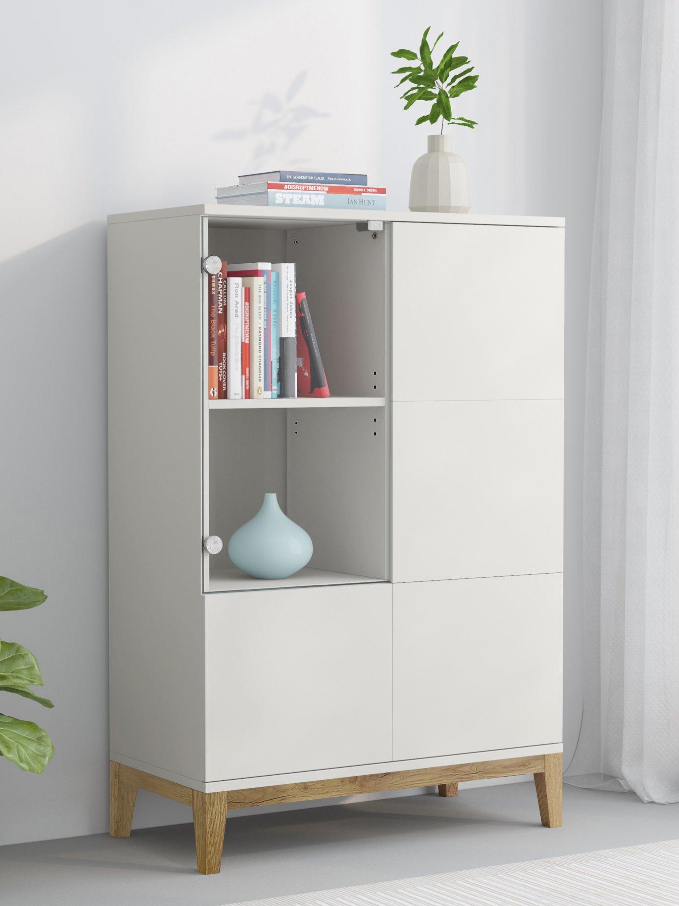 CosmoLiving by Cosmopolitan Pelle Cabinet - White