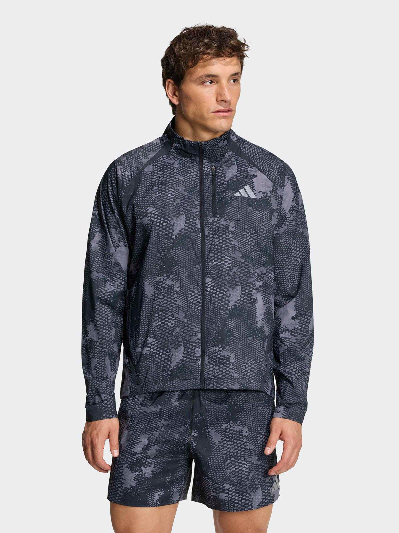 adidas Mens Running Animal Pack Jacket - Grey