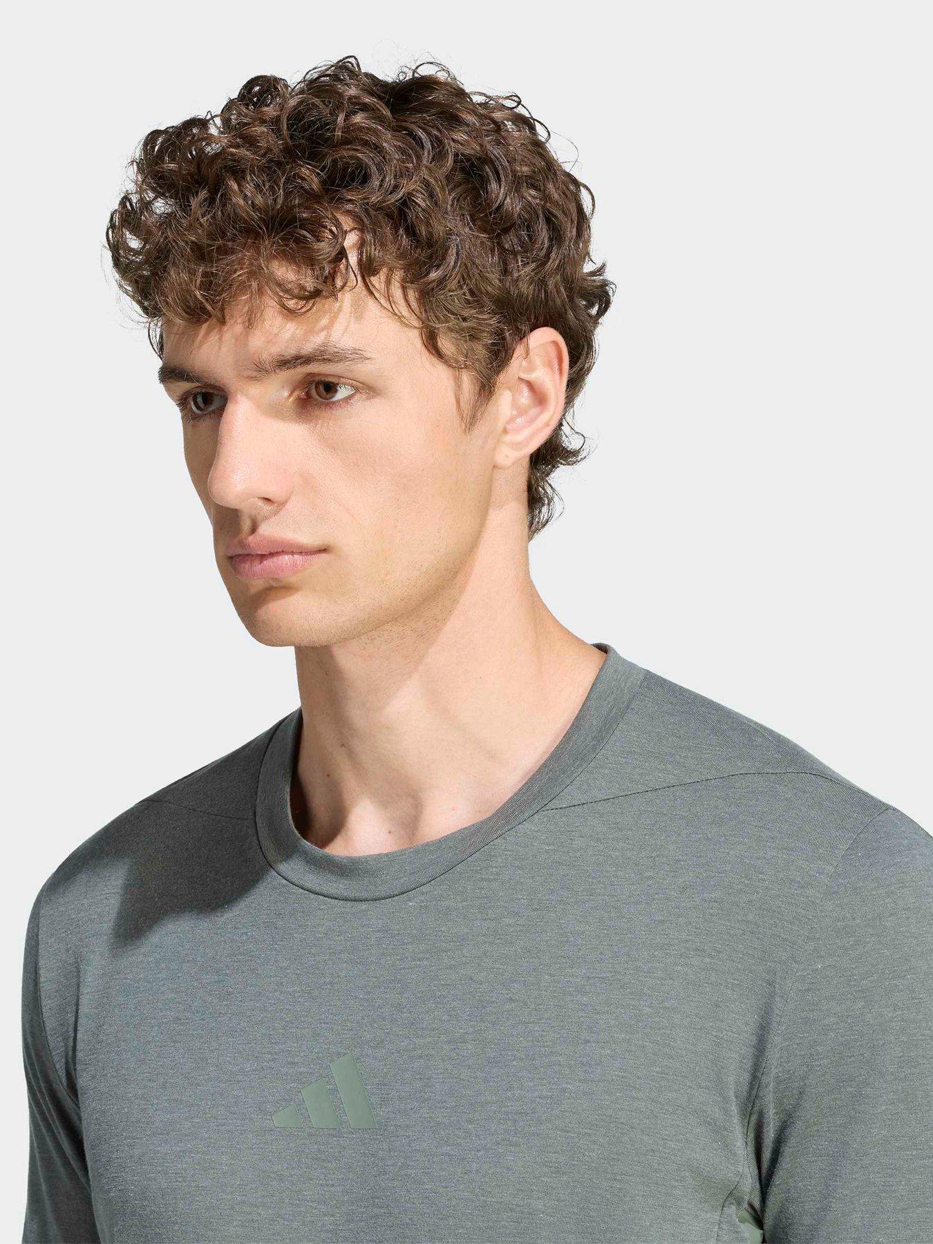 Image 4 of 5 of adidas Mens Training D4t 3 Stripe T-shirt - Green