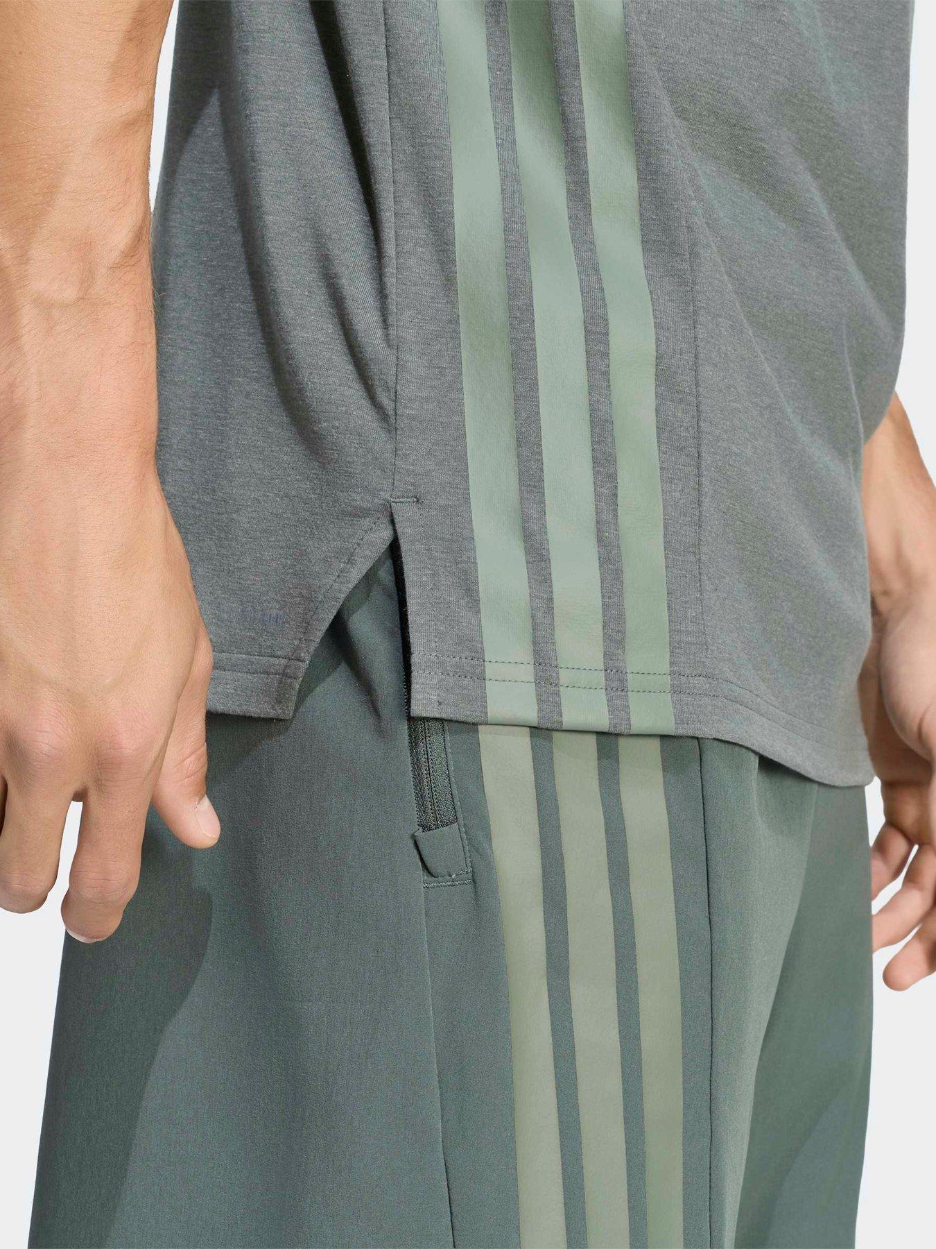 Image 5 of 5 of adidas Mens Training D4t 3 Stripe T-shirt - Green