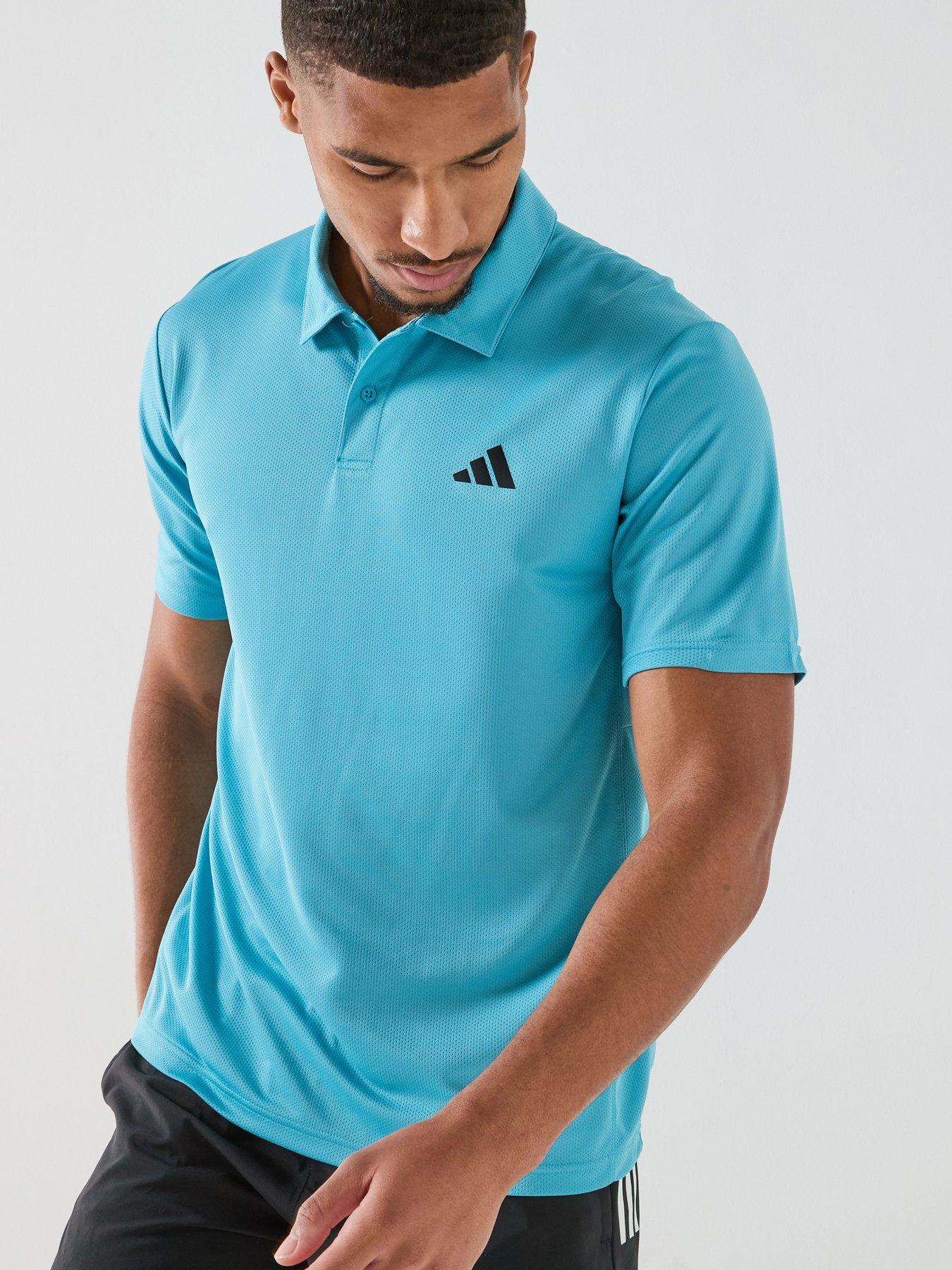 Image 1 of 6 of adidas Mens Training Workout Essentials Polo Shirt - Blue