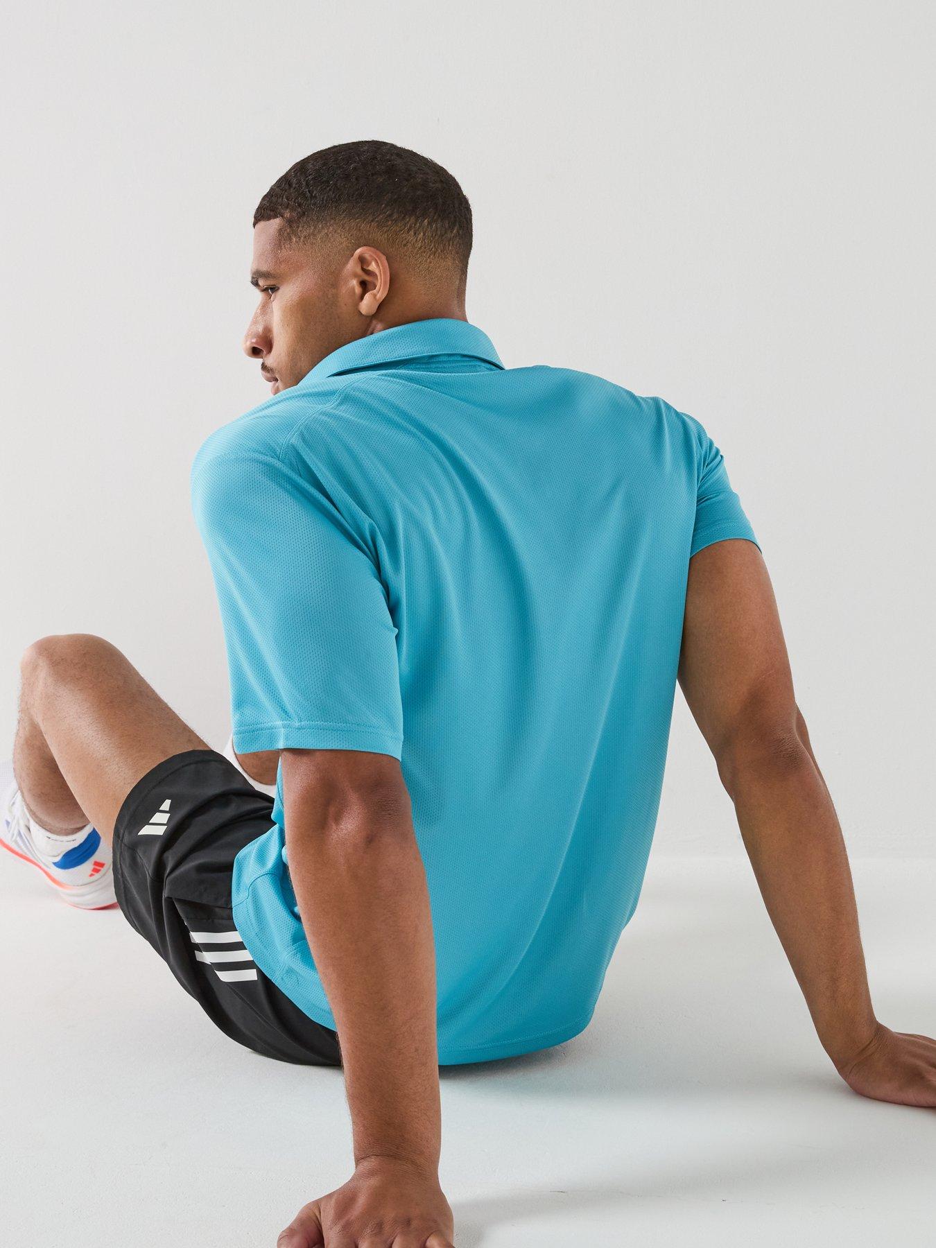 Image 2 of 6 of adidas Mens Training Workout Essentials Polo Shirt - Blue