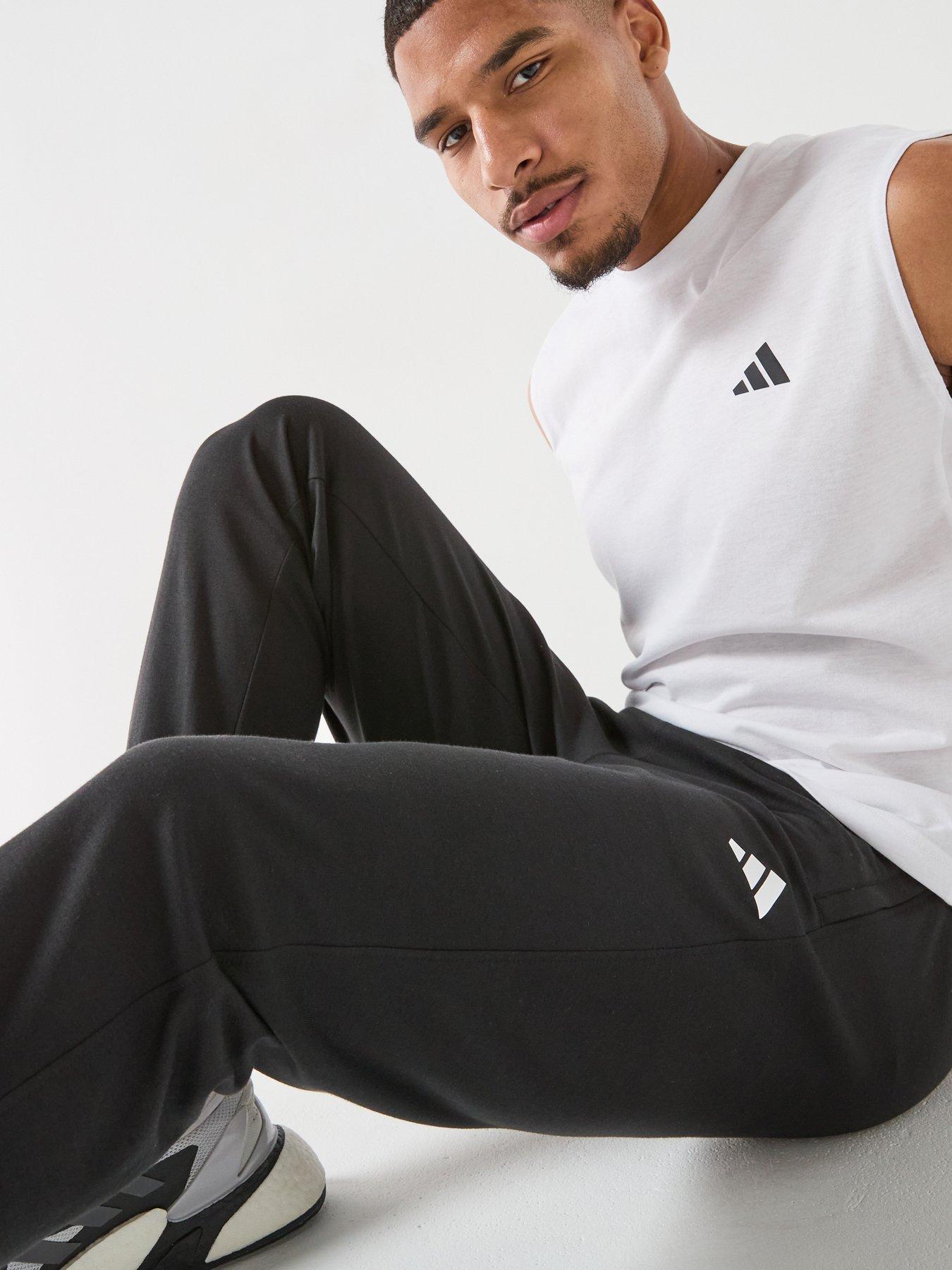 Image 4 of 6 of adidas Mens Training Workout Essentials Pants - Black