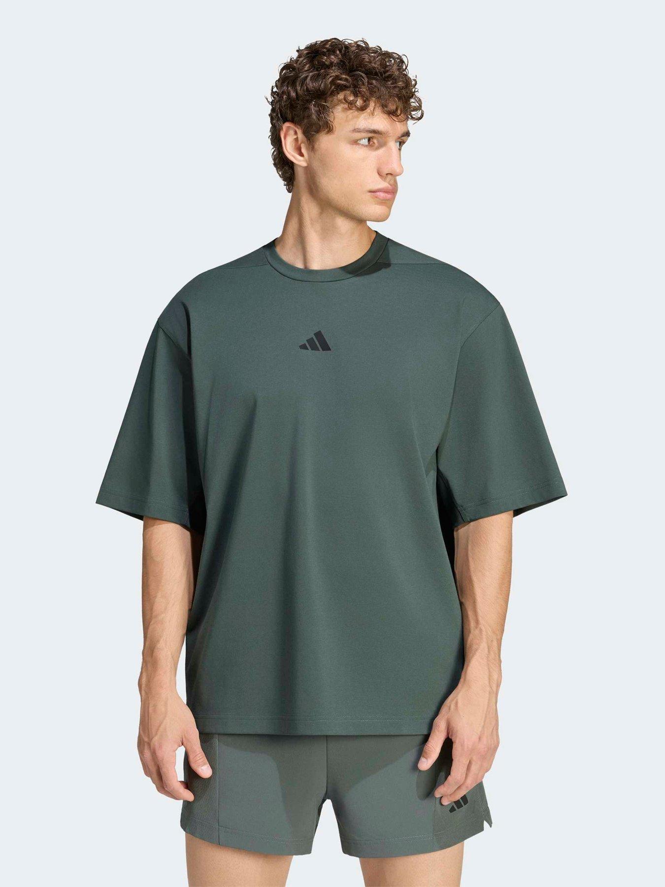 Image 1 of 6 of adidas Mens Training Oversize Tee - Green