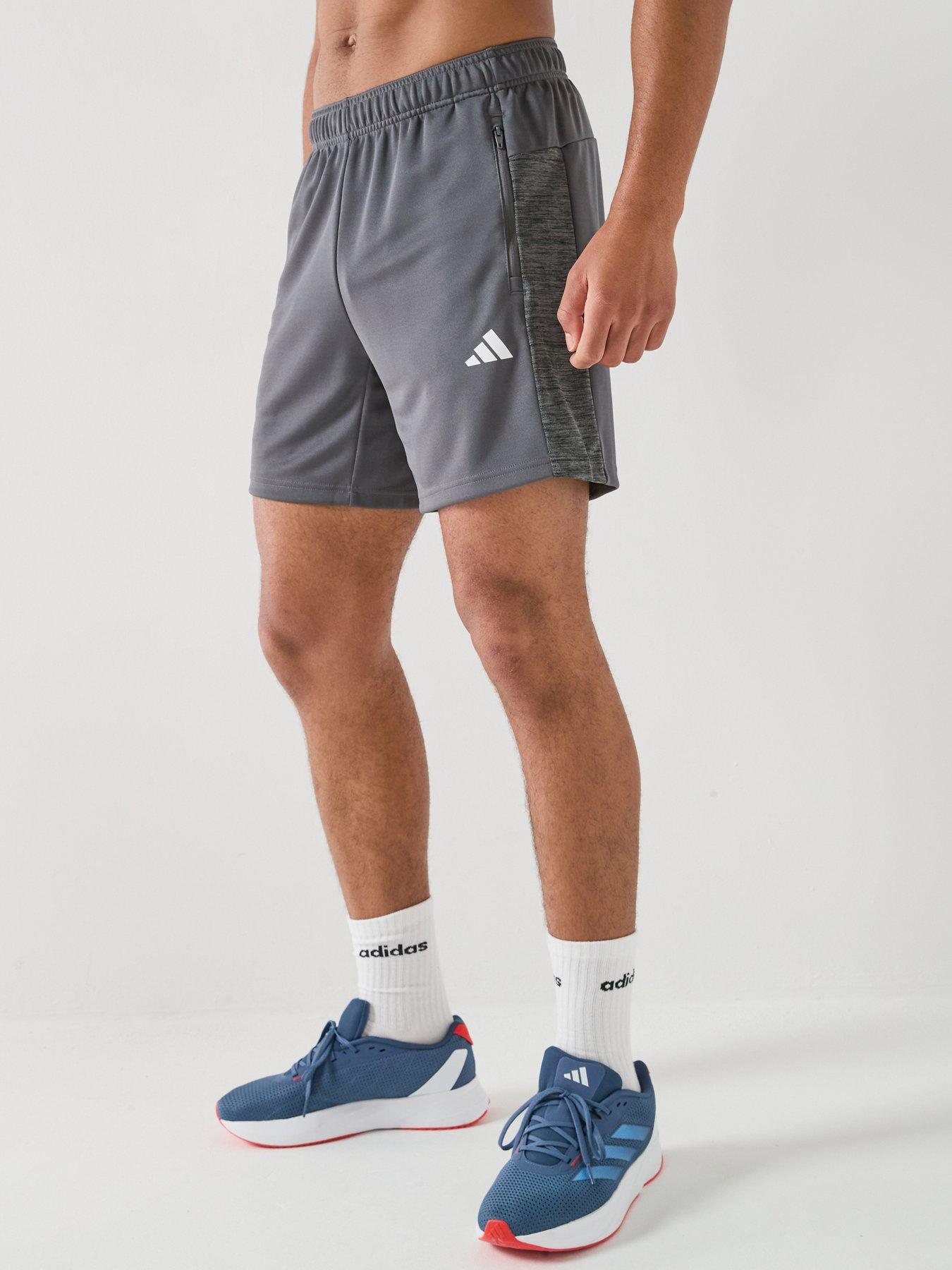 adidas Men's Workout Essentials All-Set Doubleknit Training Shorts - Grey