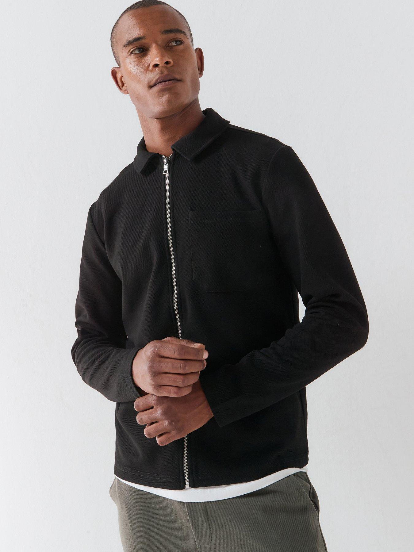 ONLY & SONS Only & Sons Men's Zip Through Sweatshirt Jacket - Black