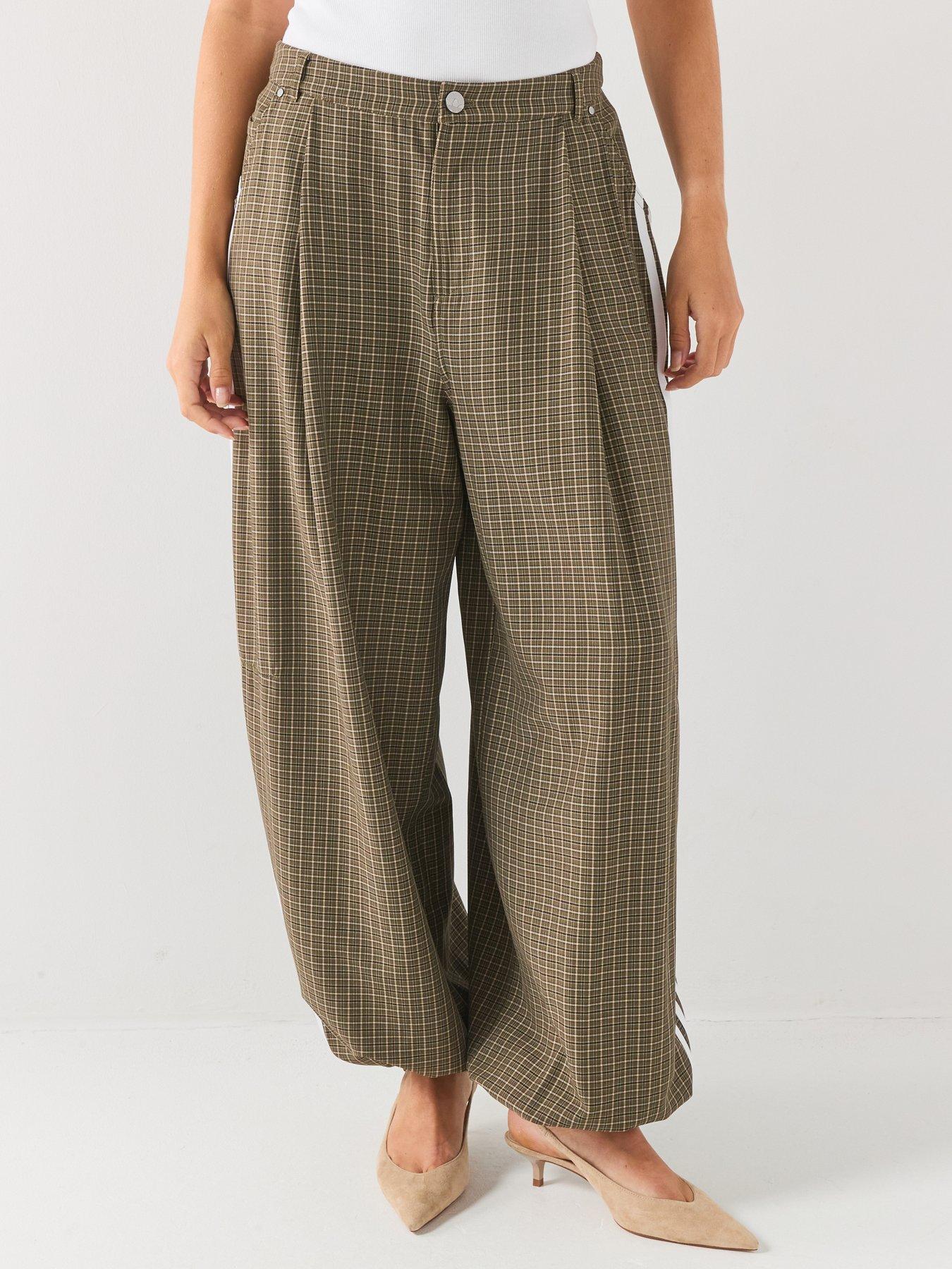 Image 1 of 6 of adidas Originals Womens Checks Trouser - Green