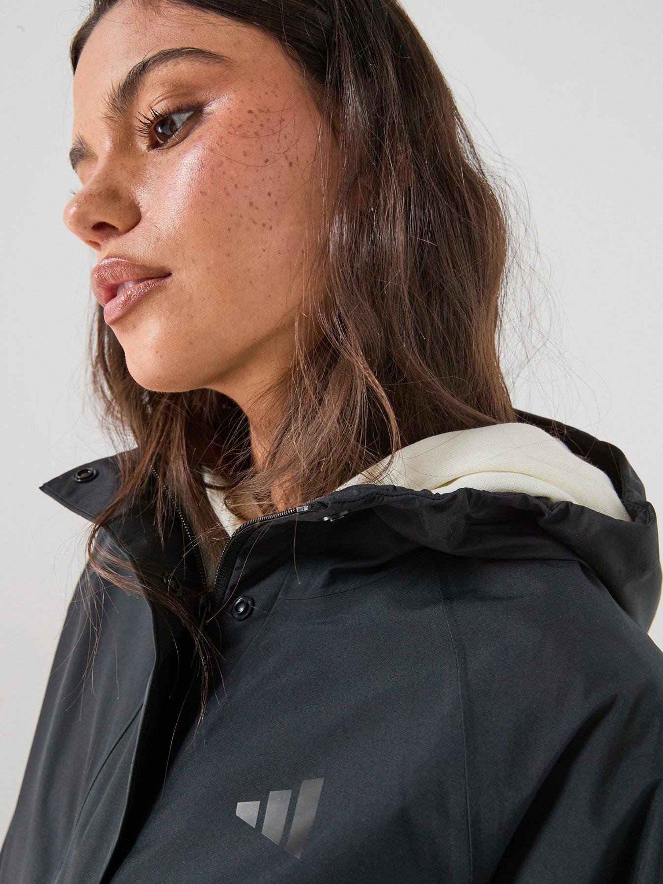 Image 6 of 6 of adidas Sportswear Womens Essentials Rain Parka - Black