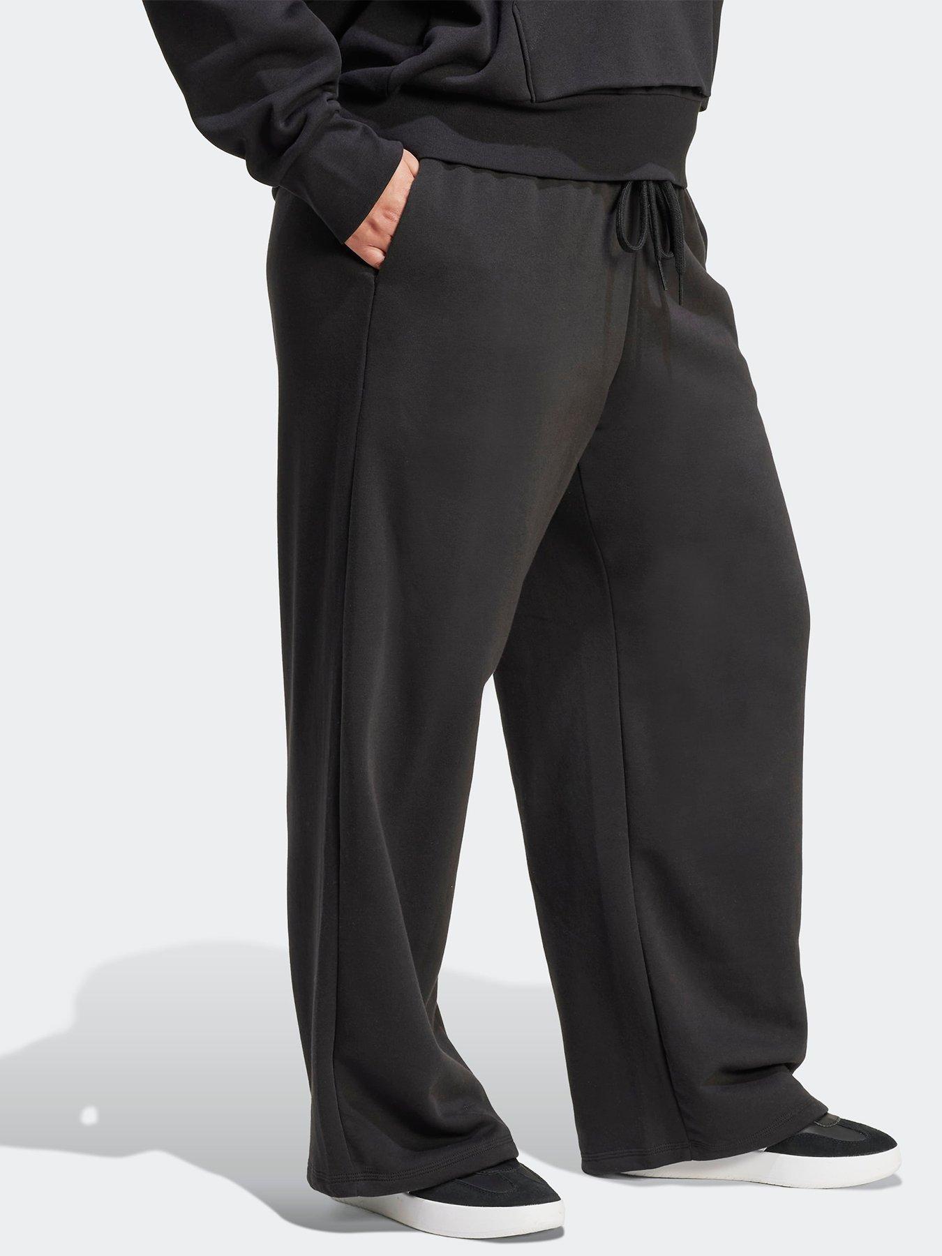 Image 3 of 6 of adidas Sportswear Womens Essentials Small Logo Feel Cozy Open Hem Pants - Black