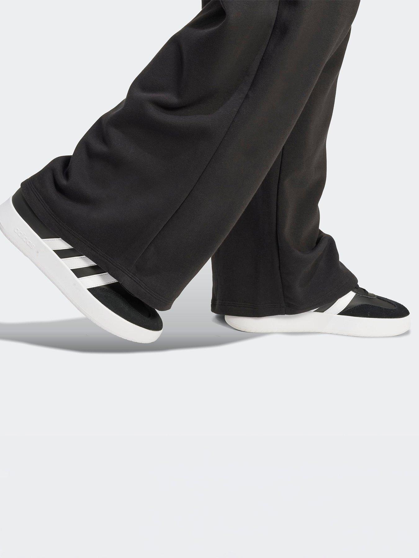 Image 4 of 6 of adidas Sportswear Womens Essentials Small Logo Feel Cozy Open Hem Pants - Black