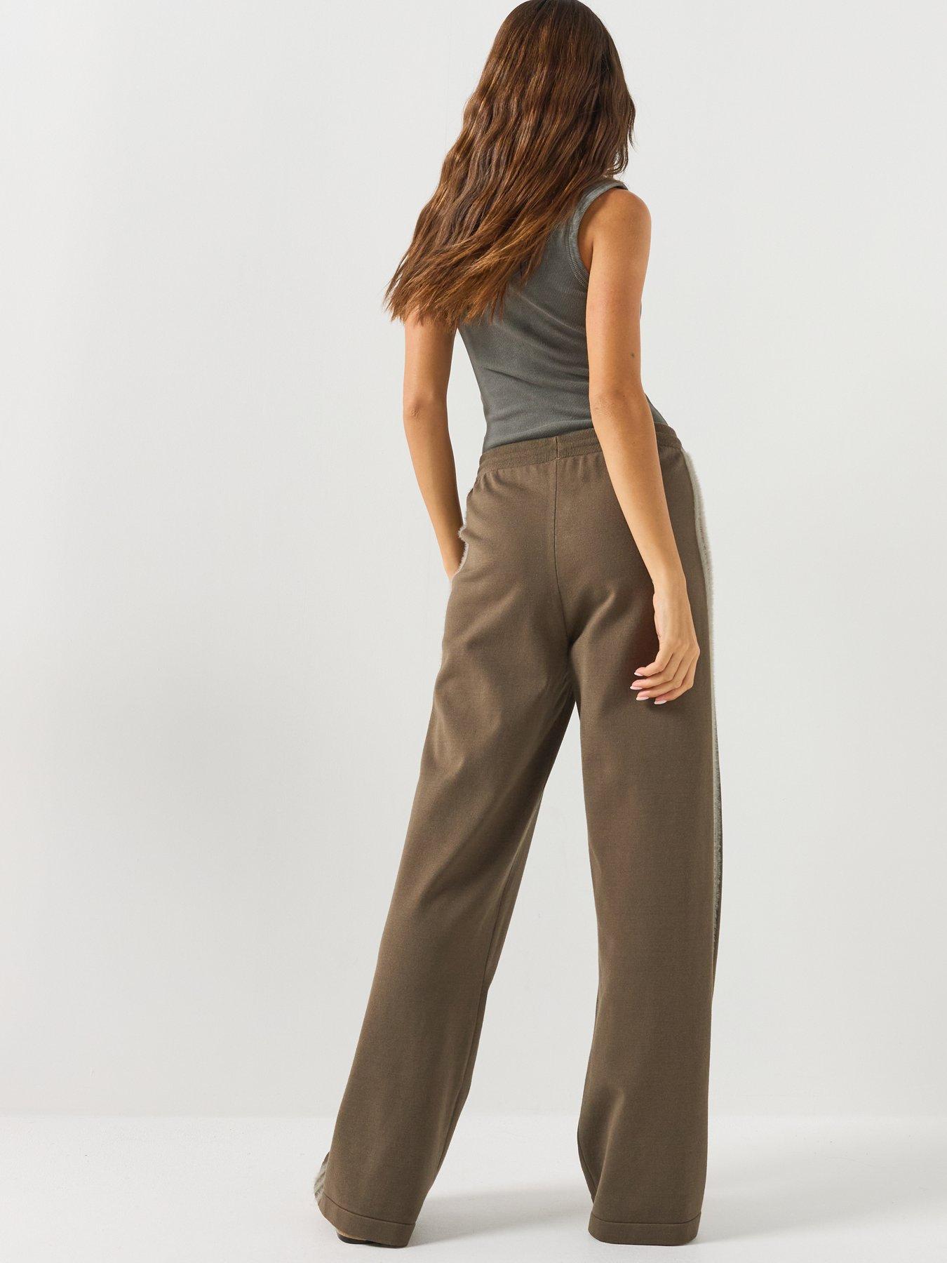 Image 2 of 6 of adidas Originals Womens Firebird Knit Track Pants - Brown