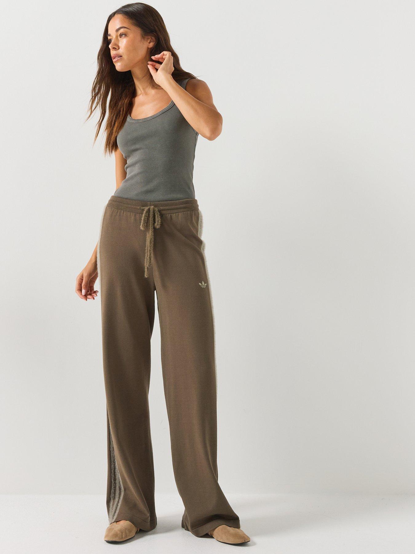 Image 3 of 6 of adidas Originals Womens Firebird Knit Track Pants - Brown