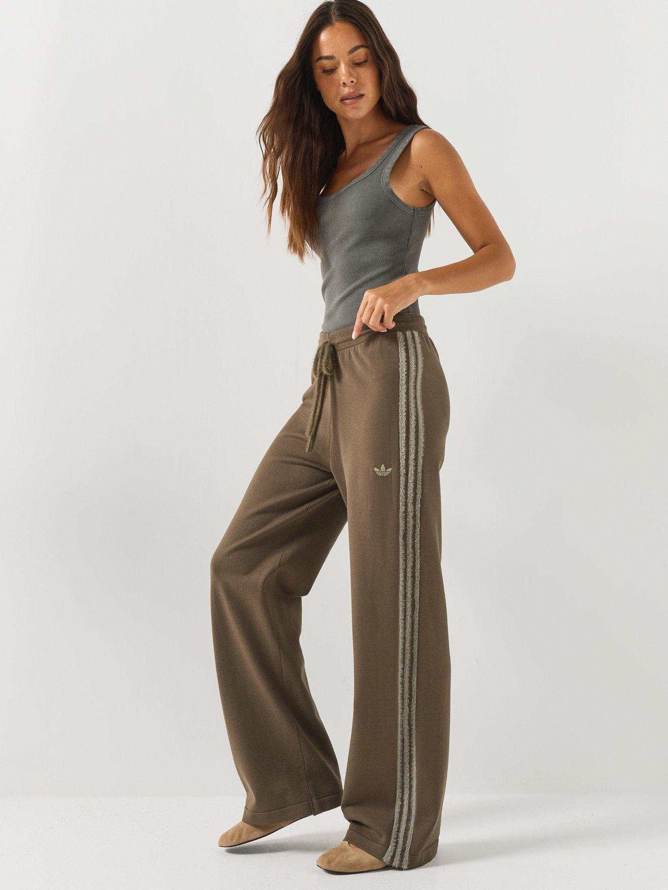 Image 6 of 6 of adidas Originals Womens Firebird Knit Track Pants - Brown