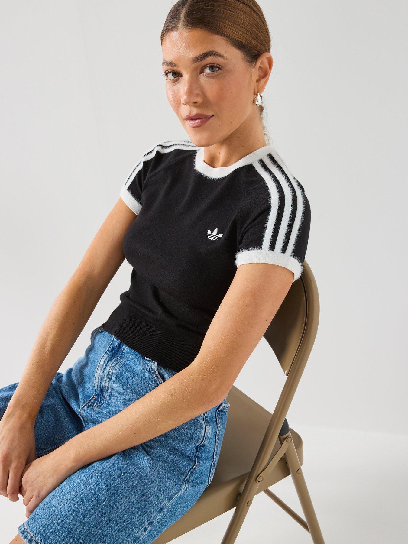 Image 4 of 6 of adidas Originals Womens Knit T-shirt - Black