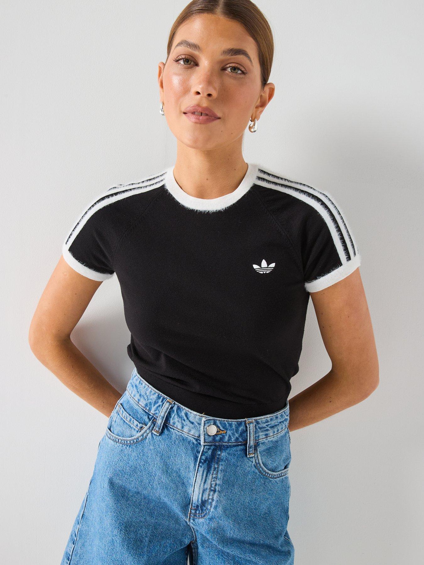 Image 6 of 6 of adidas Originals Womens Knit T-shirt - Black