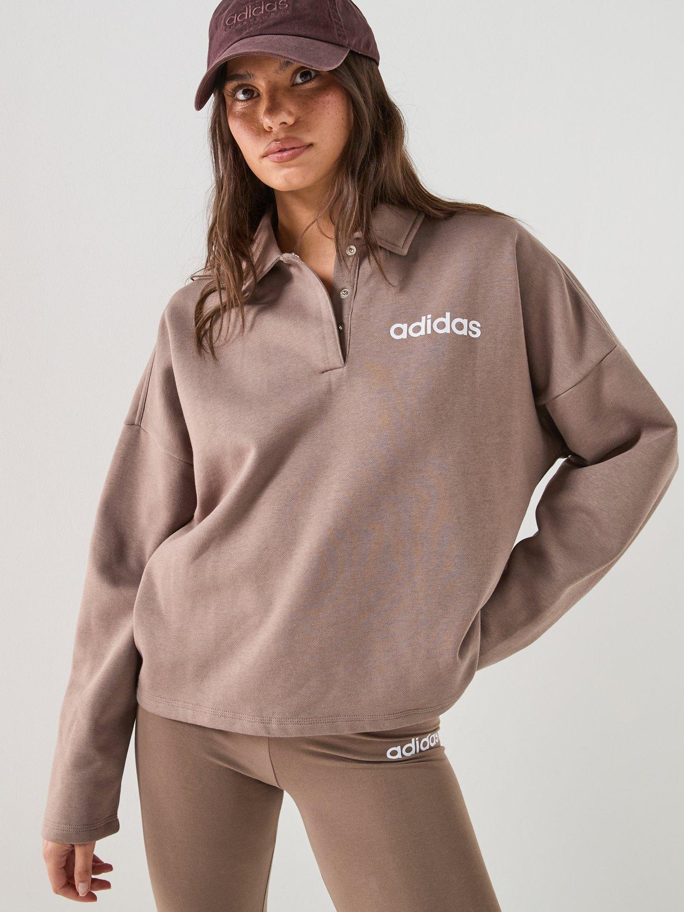 Image 1 of 6 of adidas Sportswear Women's Essentials Polo Sweatshirt - Beige