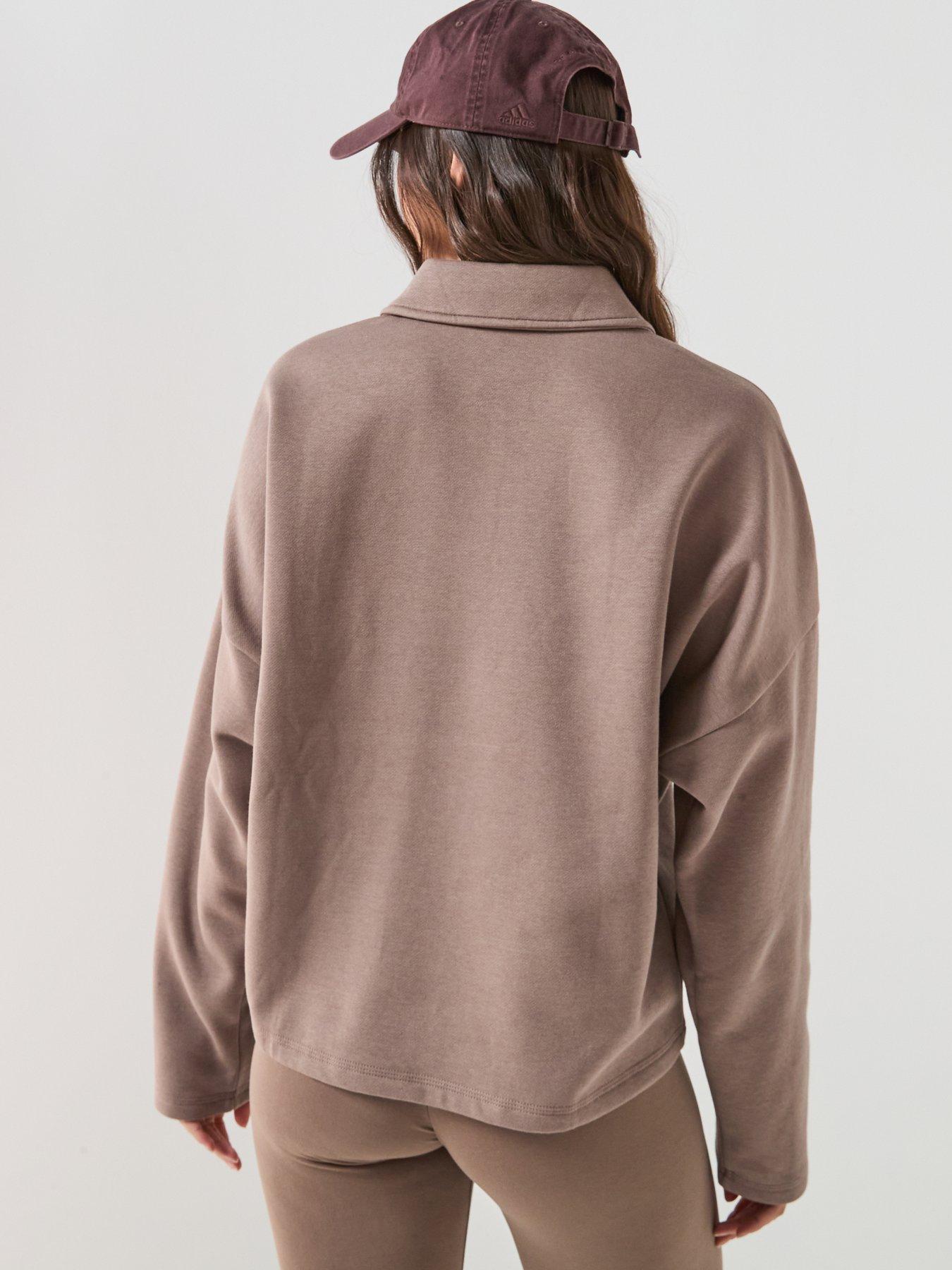 Image 2 of 6 of adidas Sportswear Women's Essentials Polo Sweatshirt - Beige