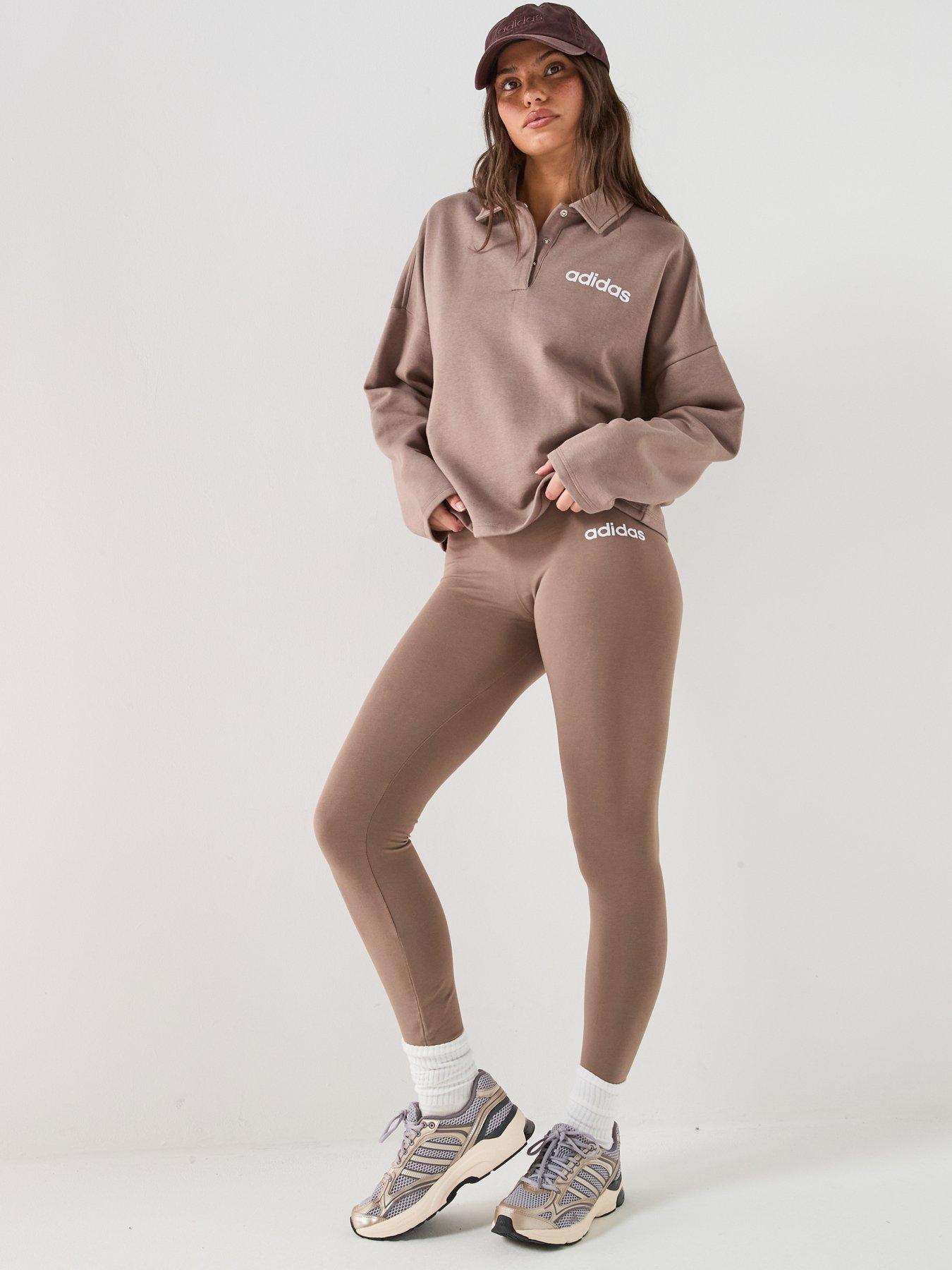 Image 3 of 6 of adidas Sportswear Women's Essentials Polo Sweatshirt - Beige