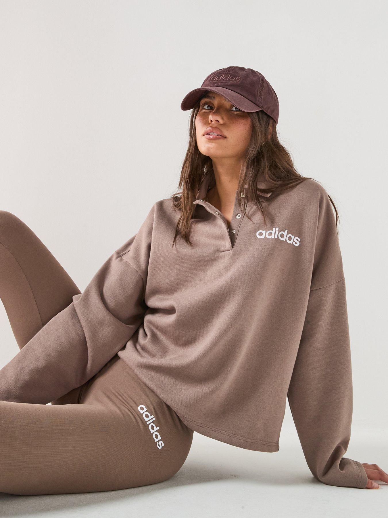Image 4 of 6 of adidas Sportswear Women's Essentials Polo Sweatshirt - Beige
