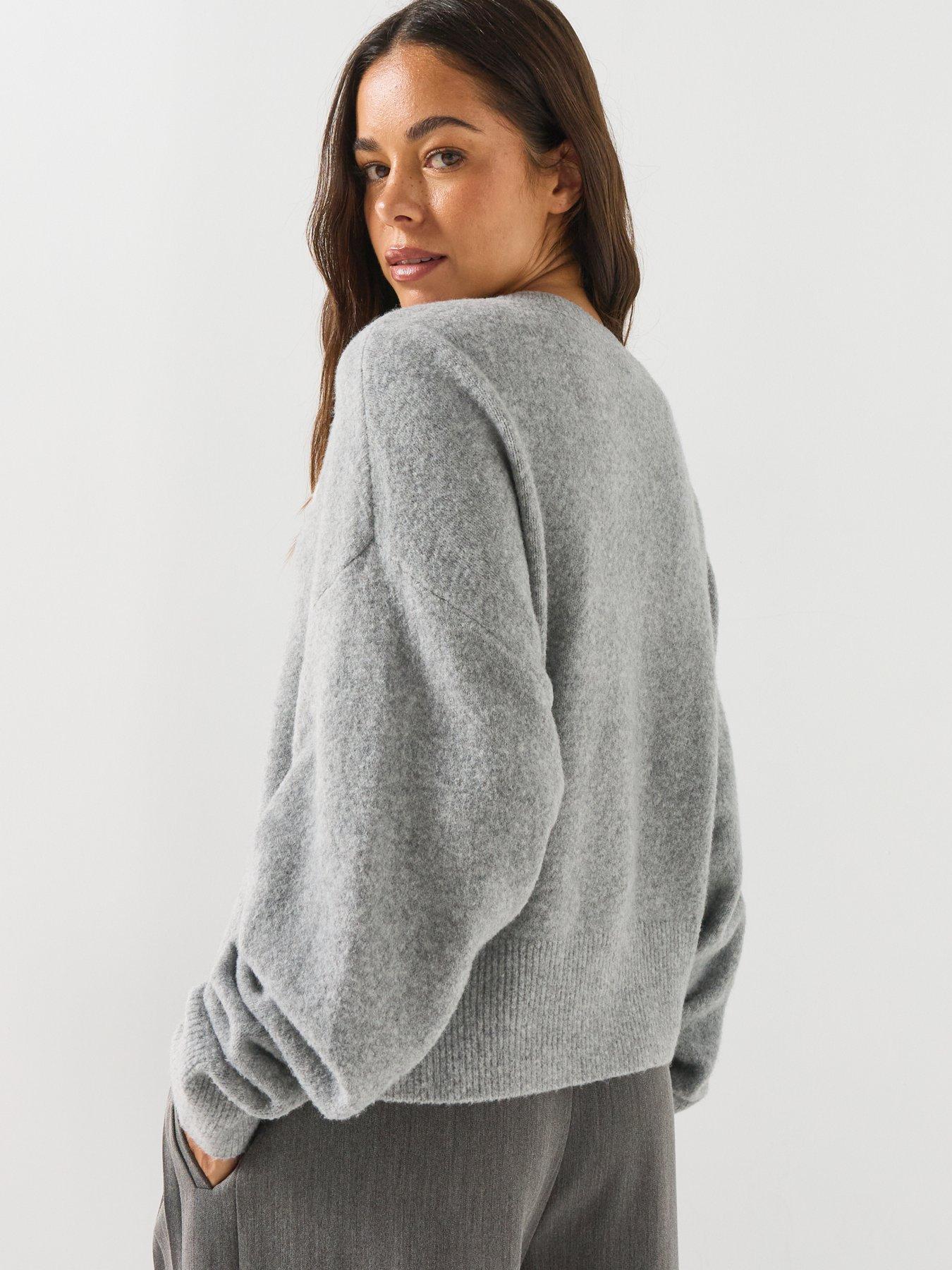 Image 2 of 6 of adidas Originals Womens Essentials Knit Cardigan - Grey
