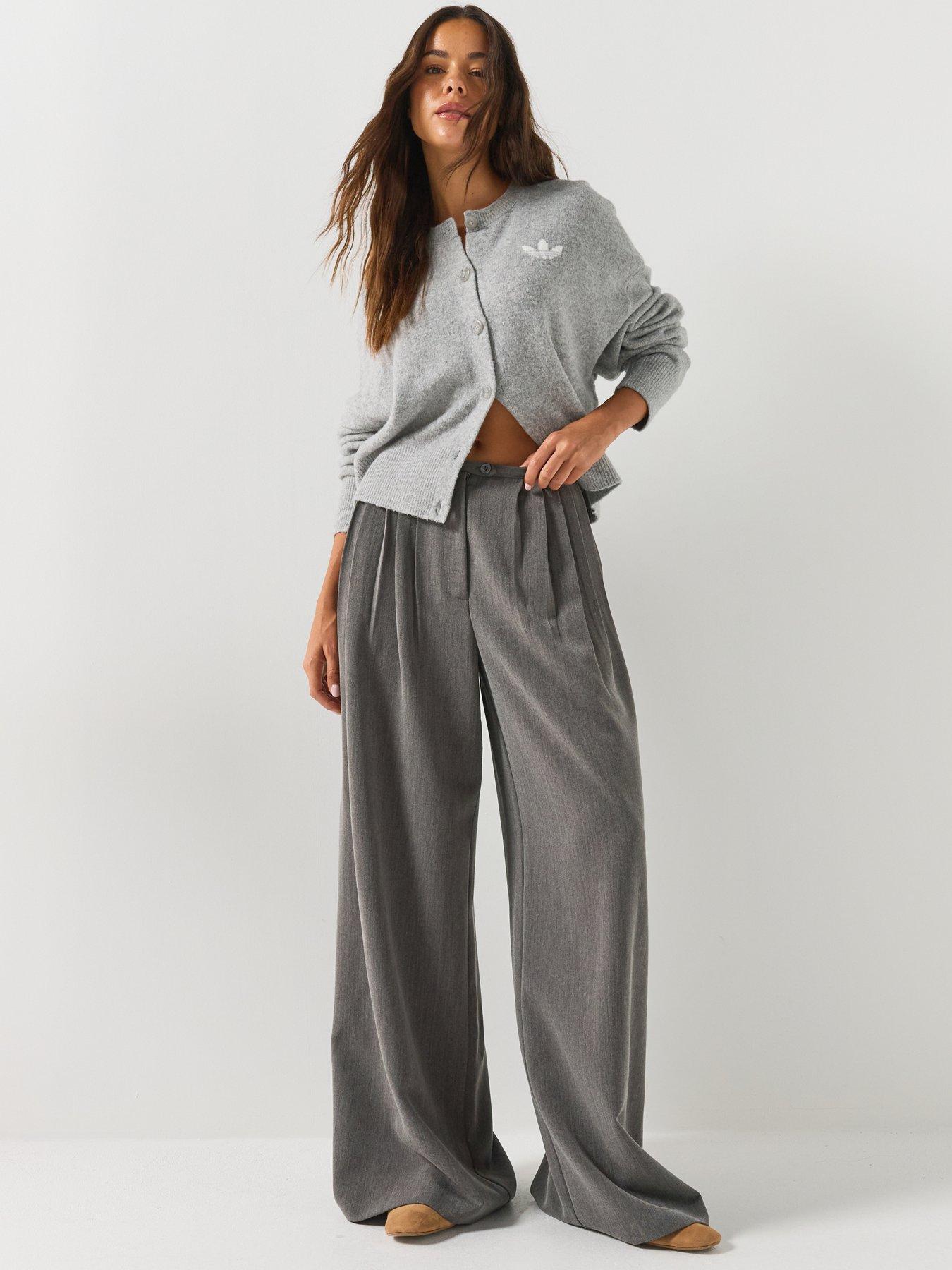 Image 3 of 6 of adidas Originals Womens Essentials Knit Cardigan - Grey