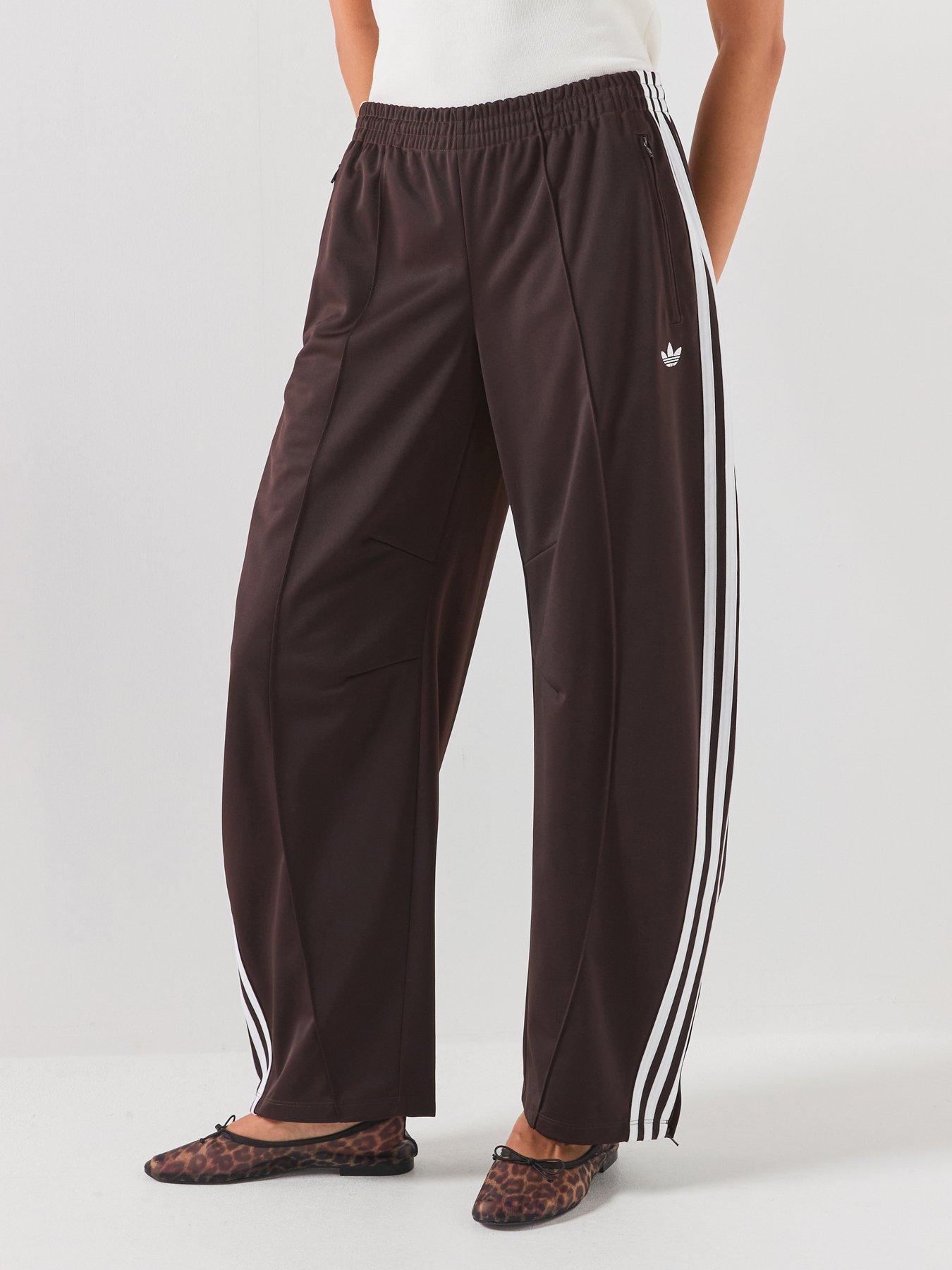 Image 3 of 5 of adidas Originals Womens Firebird Barrel Tracksuit Bottoms - Brown