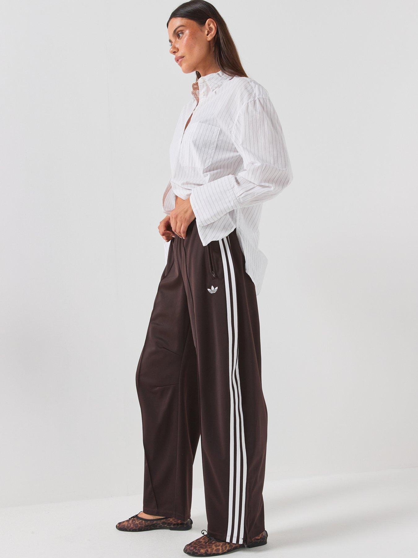 Image 5 of 5 of adidas Originals Womens Firebird Barrel Tracksuit Bottoms - Brown