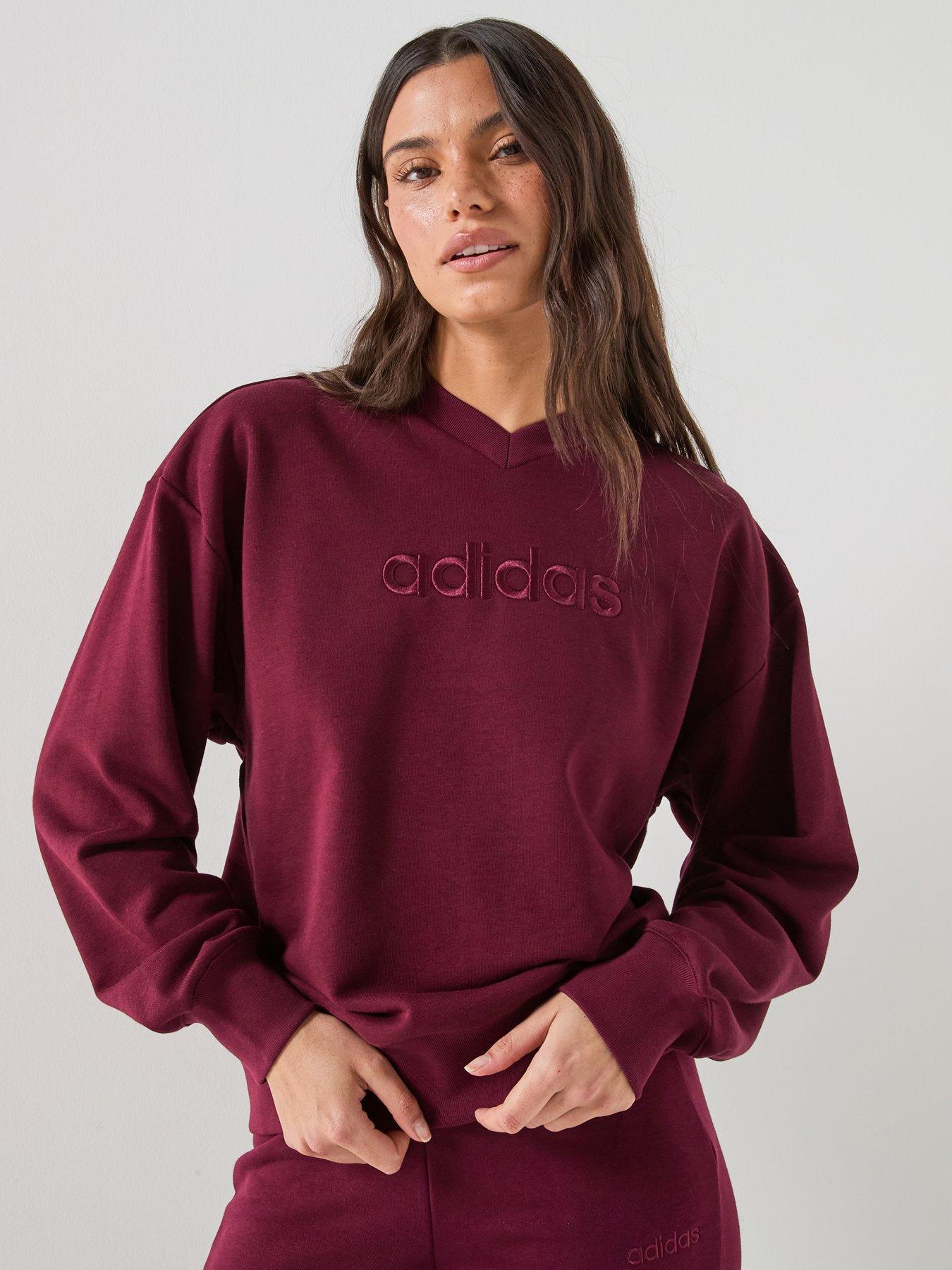 Image 1 of 6 of adidas Sportswear Womens Crew Sweat - Burgundy