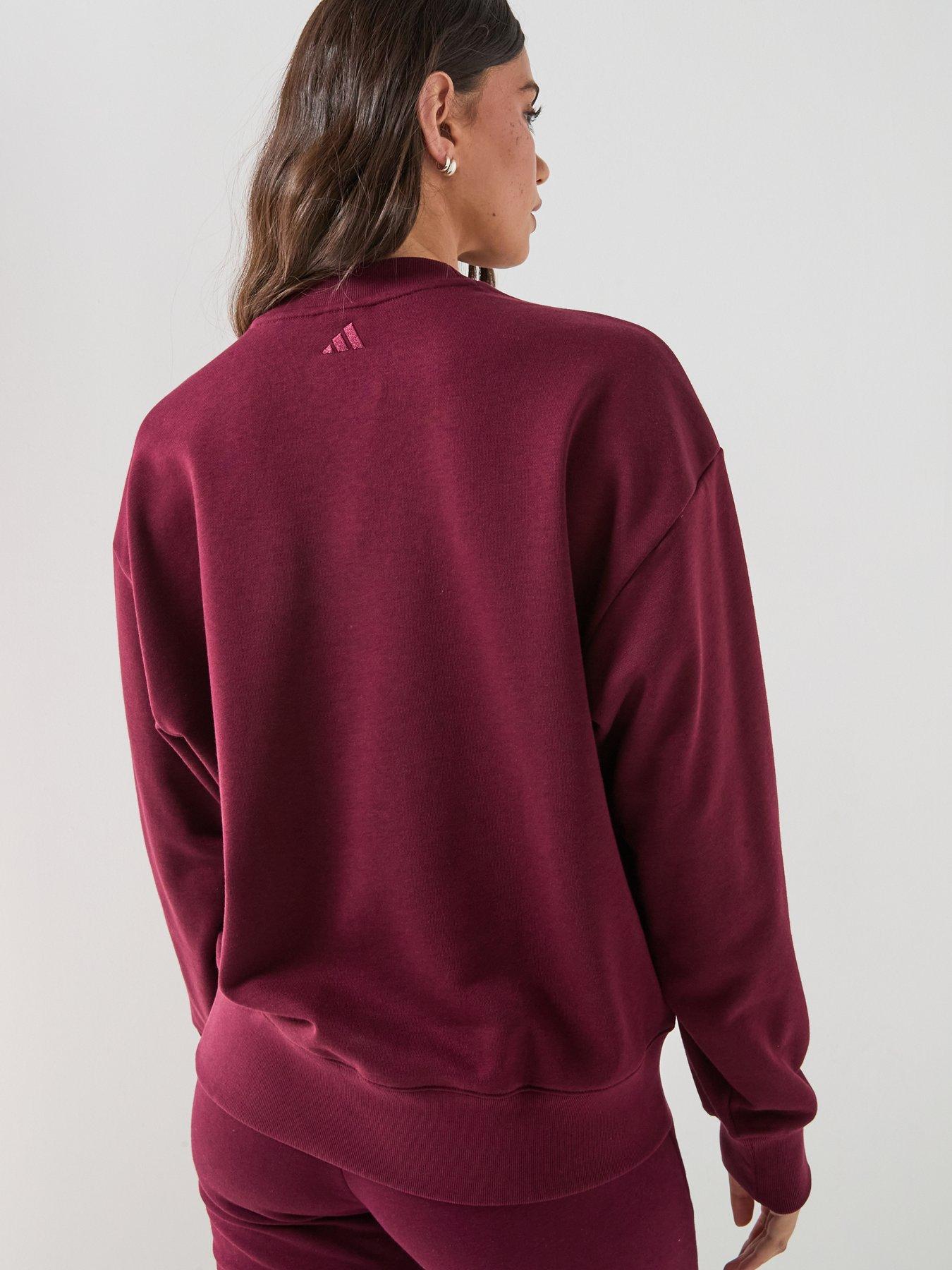 Image 2 of 6 of adidas Sportswear Womens Crew Sweat - Burgundy