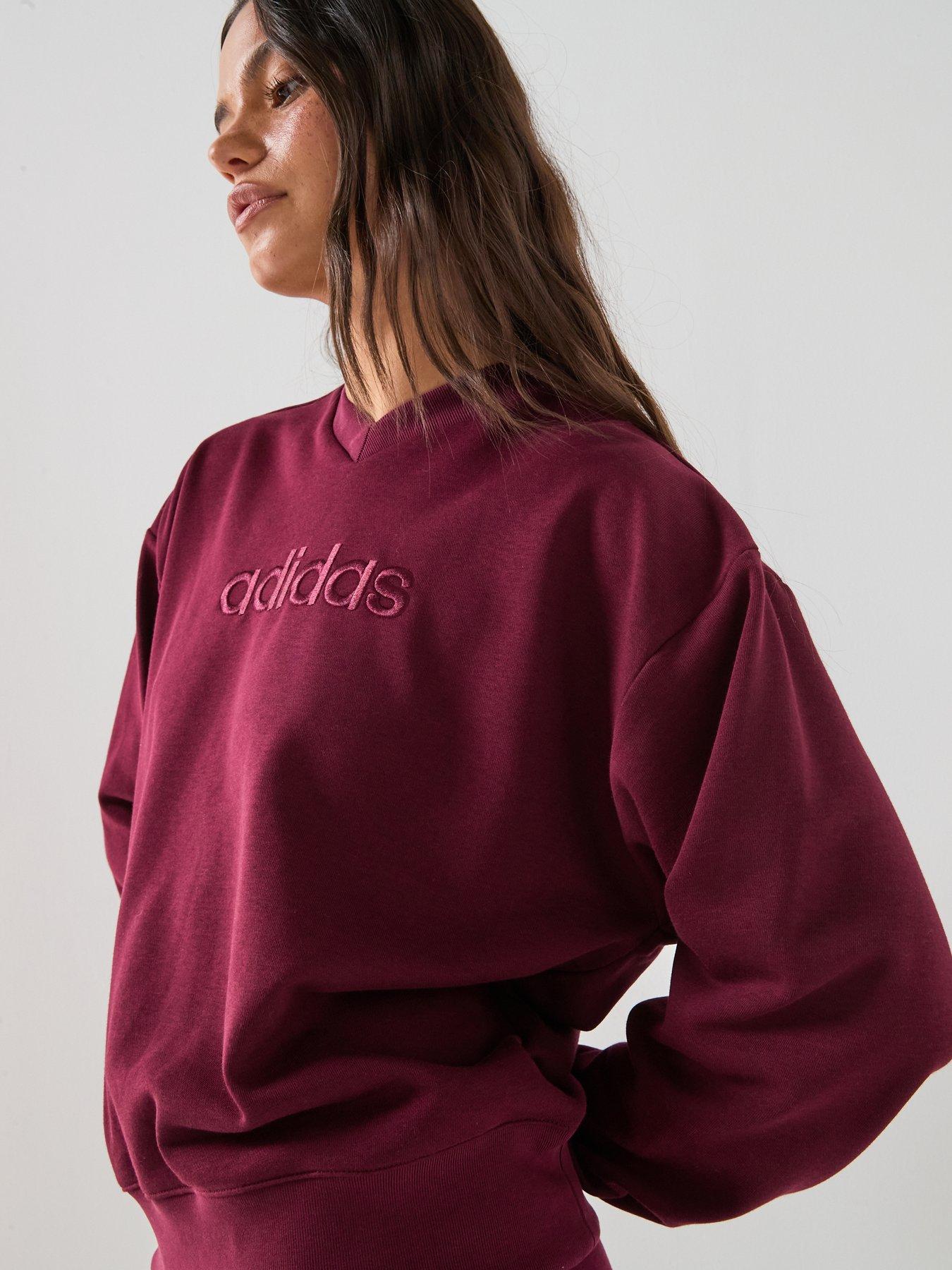 Image 5 of 6 of adidas Sportswear Womens Crew Sweat - Burgundy