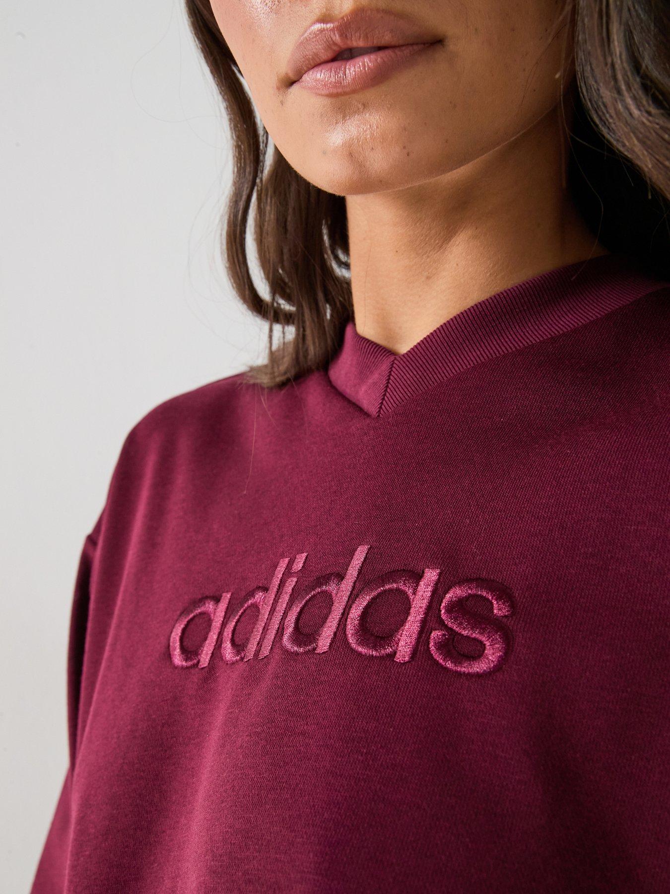 Image 6 of 6 of adidas Sportswear Womens Crew Sweat - Burgundy