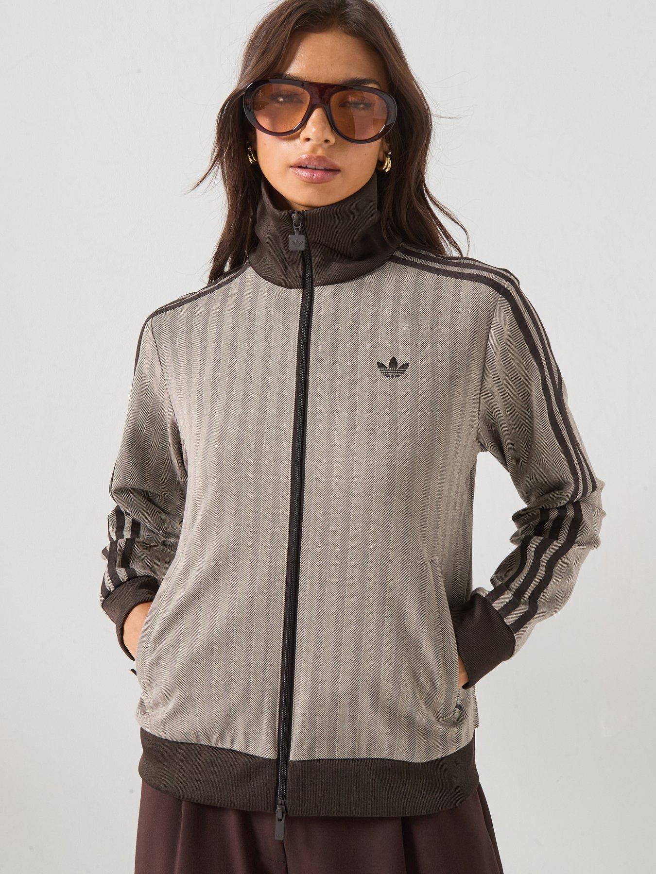 adidas Originals Womens Snake Print Classic Track Top - Brown