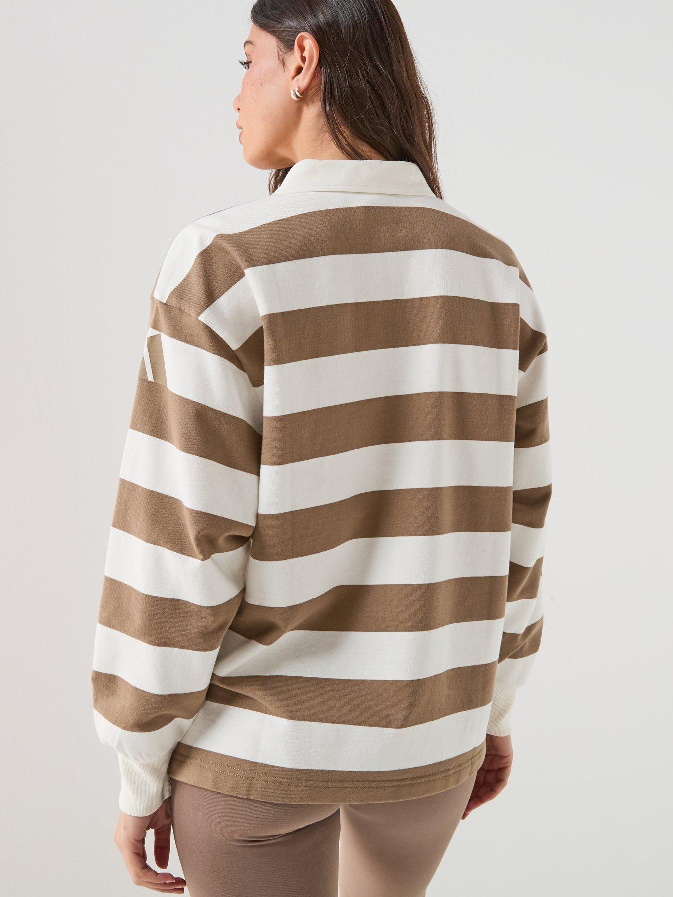 Image 2 of 6 of adidas Sportswear Women's Essentials French Terry Long Sleeve Polo - Beige