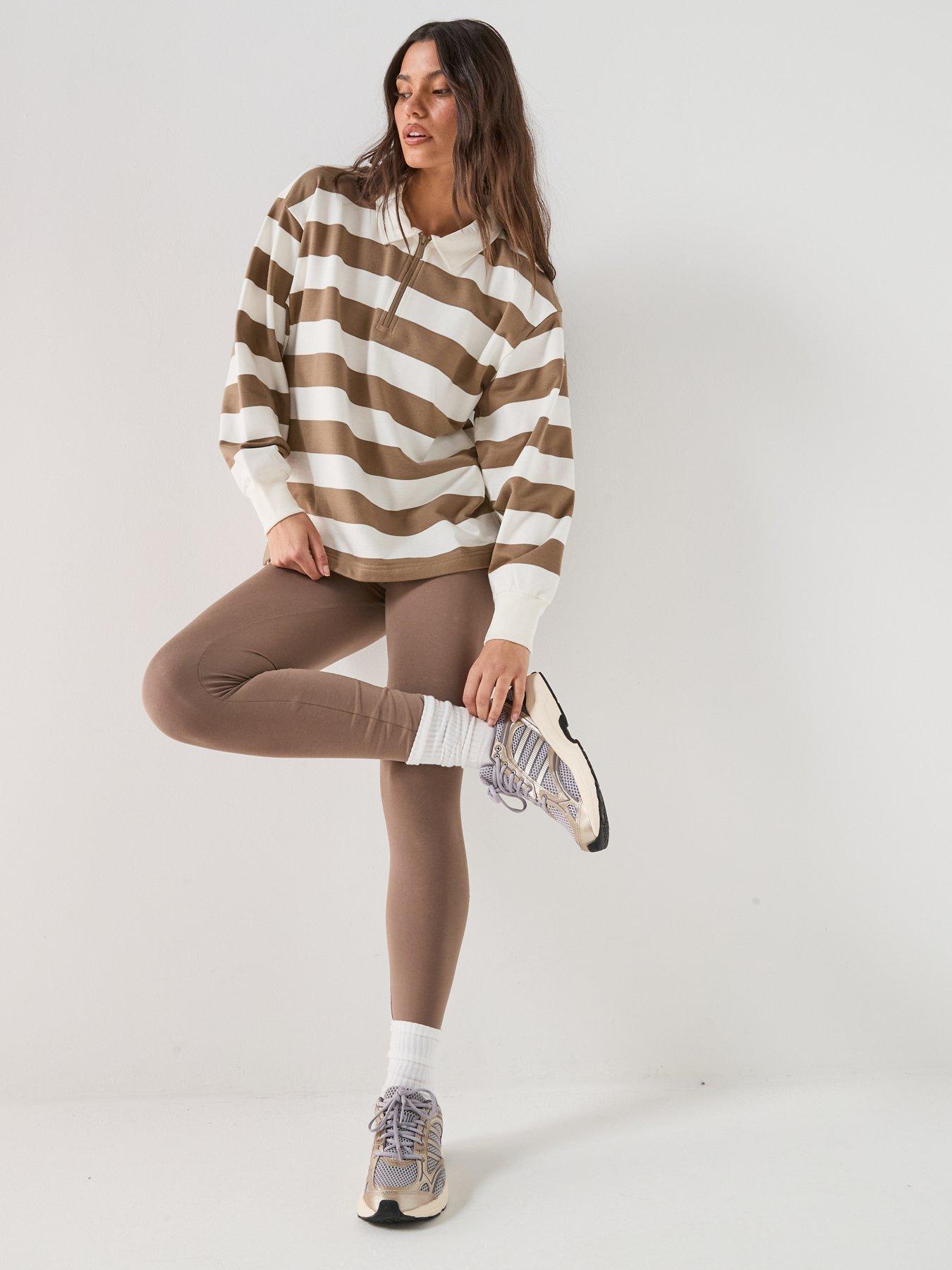 Image 3 of 6 of adidas Sportswear Women's Essentials French Terry Long Sleeve Polo - Beige