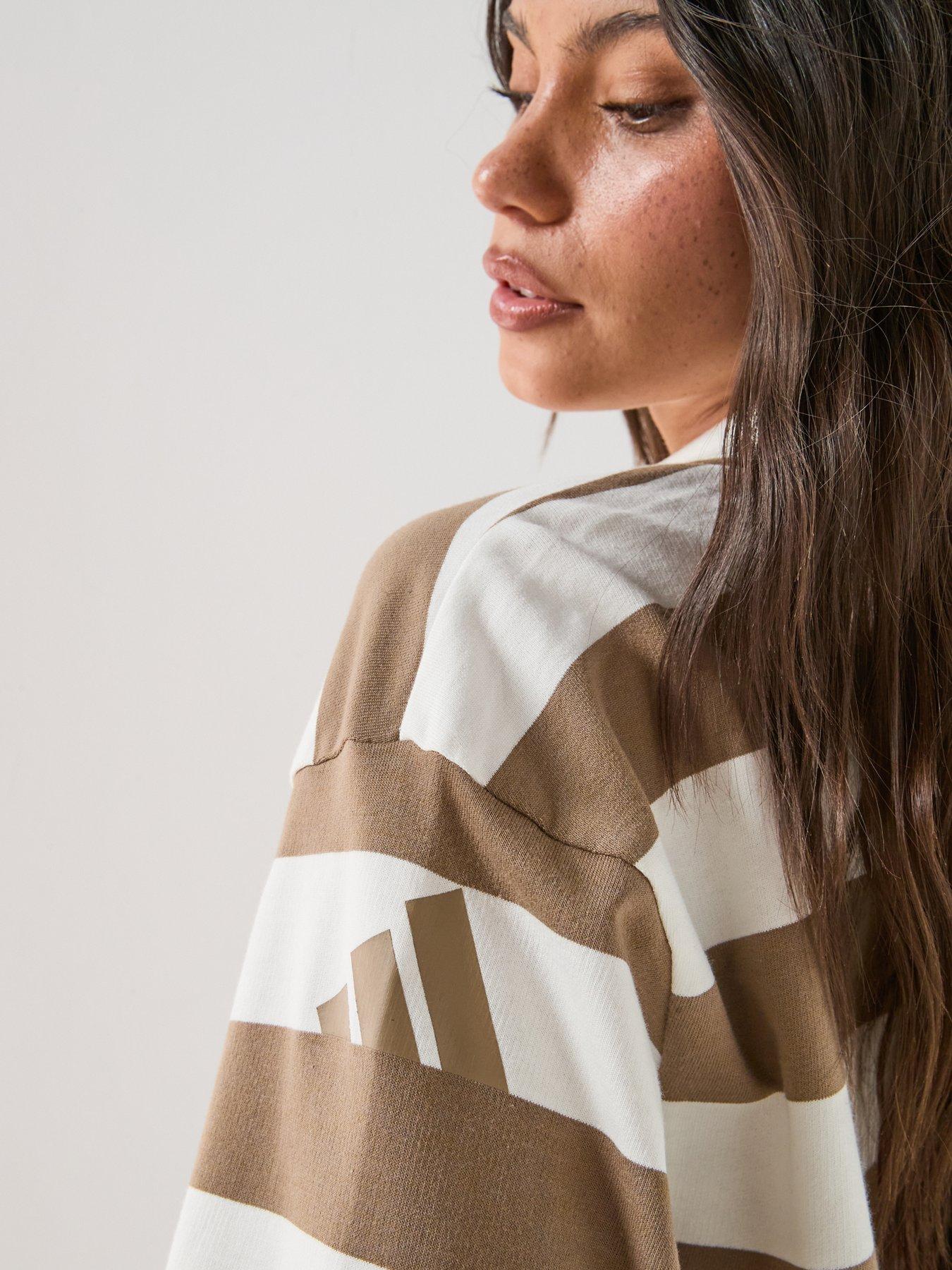 Image 4 of 6 of adidas Sportswear Women's Essentials French Terry Long Sleeve Polo - Beige