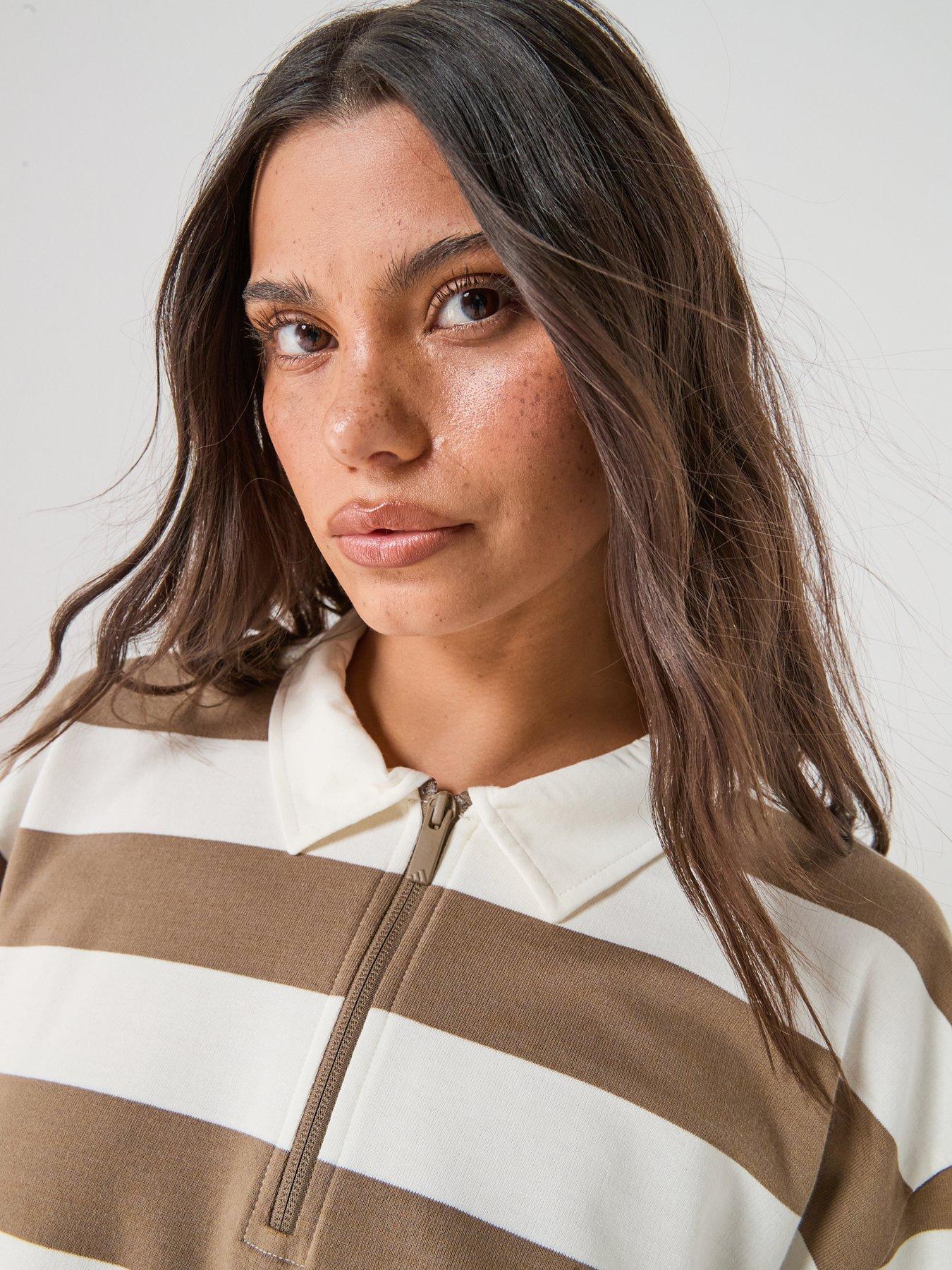 Image 6 of 6 of adidas Sportswear Women's Essentials French Terry Long Sleeve Polo - Beige