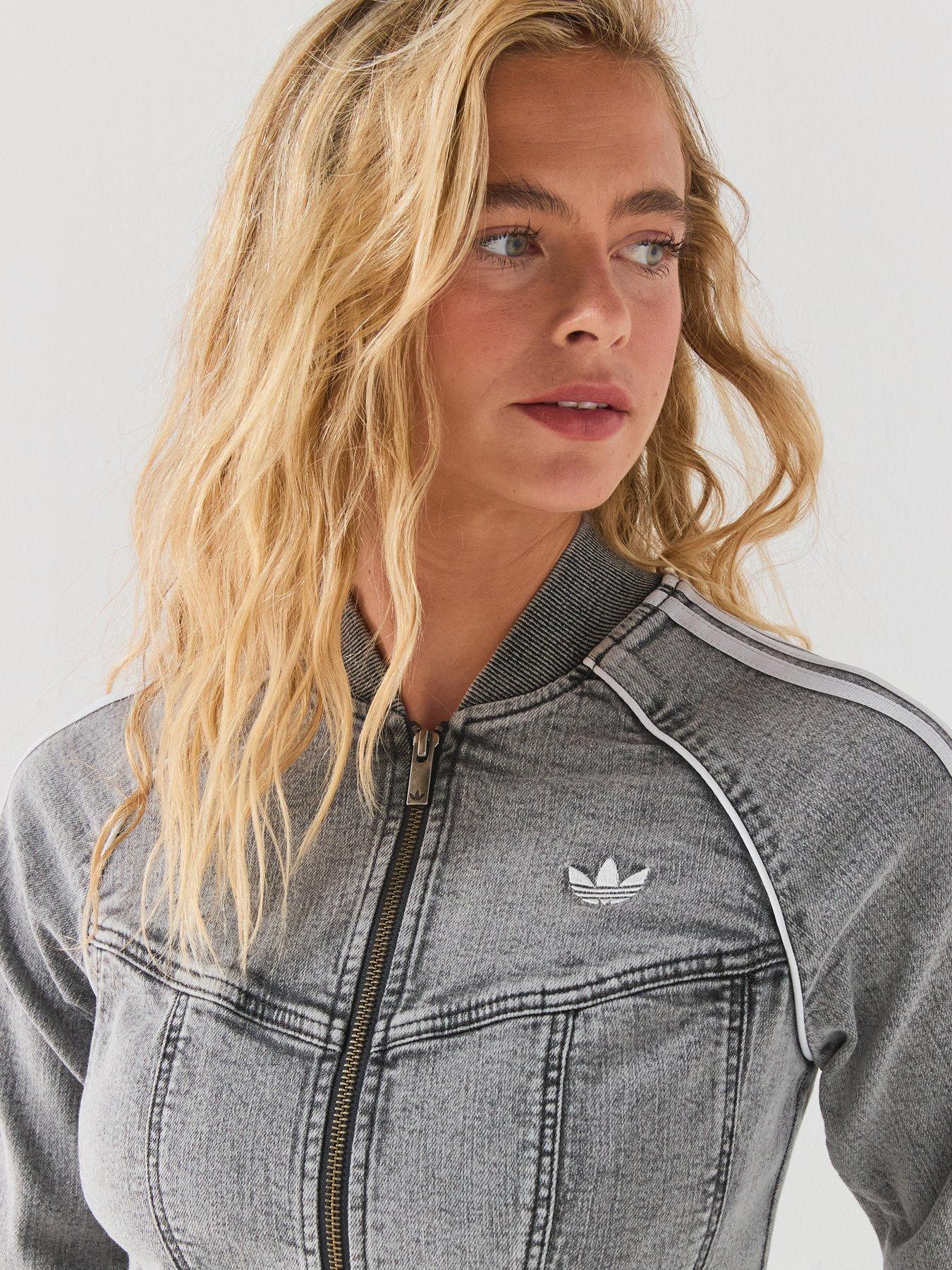 Image 6 of 6 of adidas Originals Womens Denim Track Top - Grey